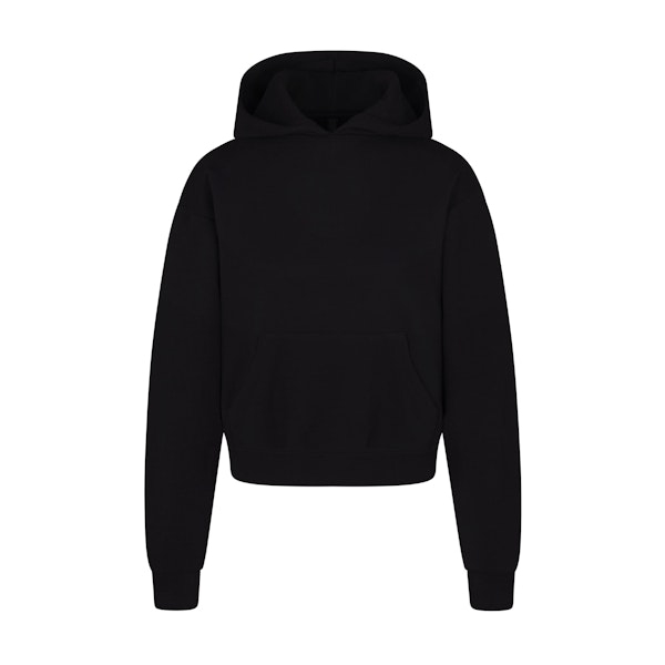 COTTON FLEECE CLASSIC HOODIE | ONYX (HOODIES, TOPS) LAYS FLAT ON A WHITE BACKGROUND | FLT