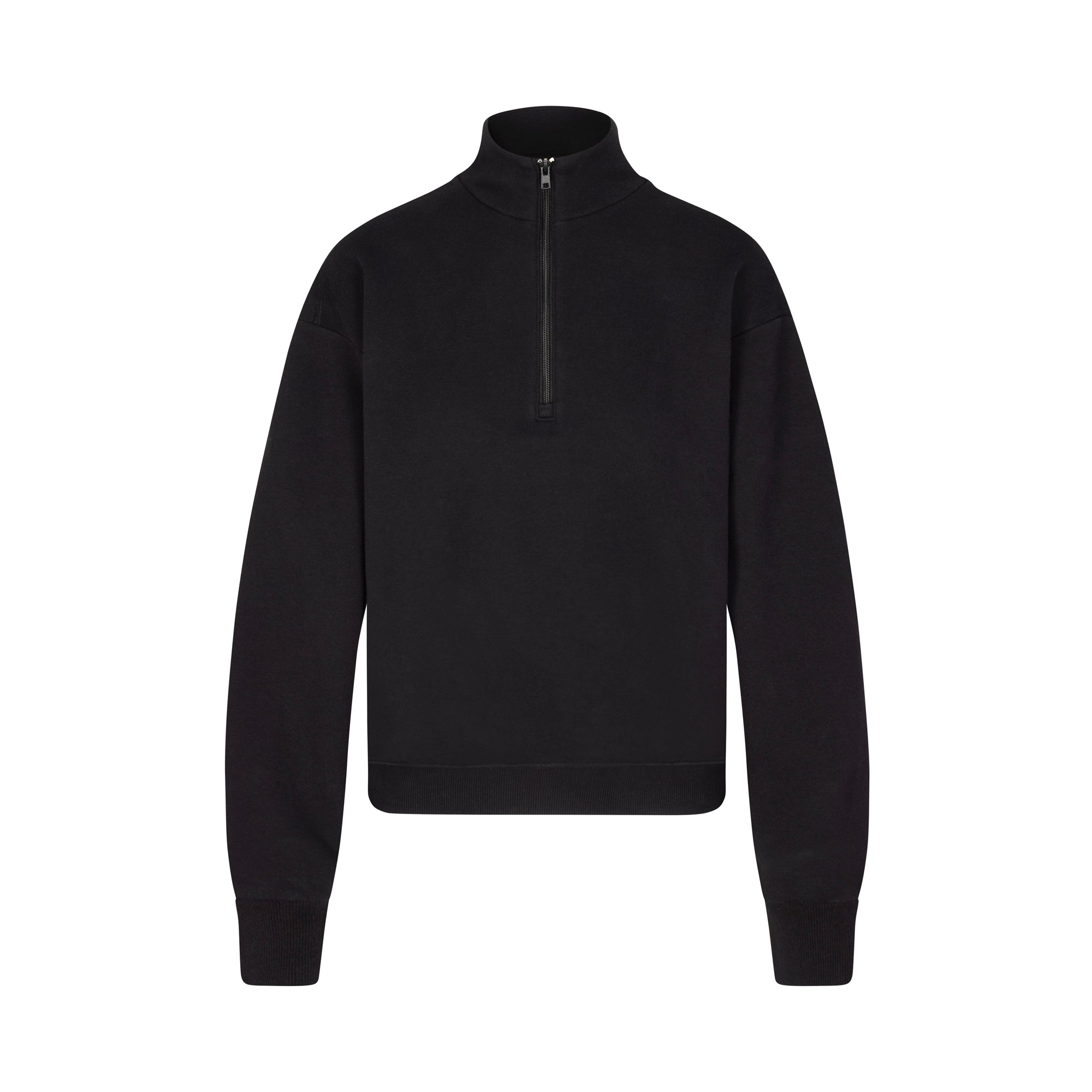 COTTON FLEECE CLASSIC QUARTER ZIP PULLOVER ONYX