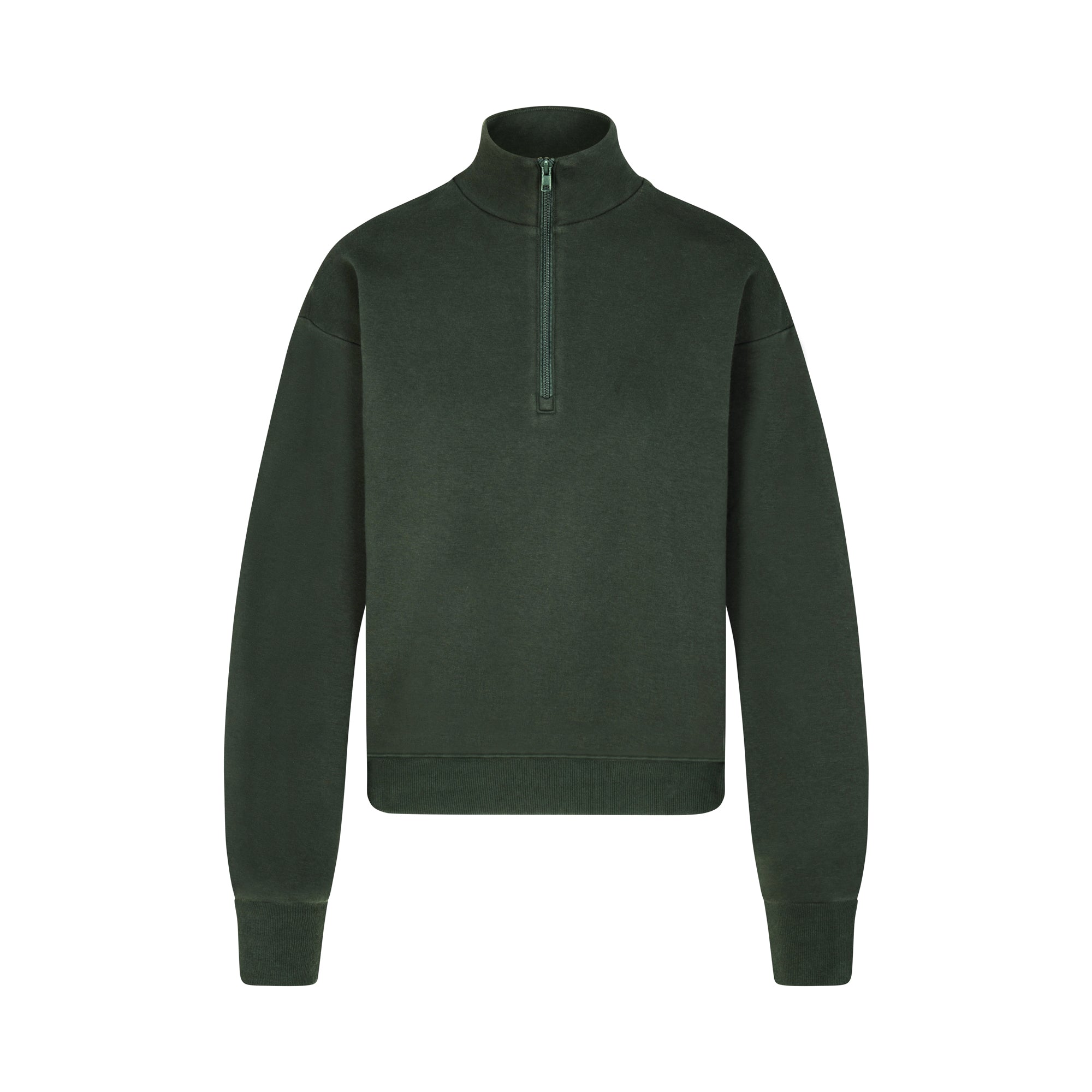 COTTON FLEECE CLASSIC QUARTER ZIP PULLOVER SPRUCE XXS