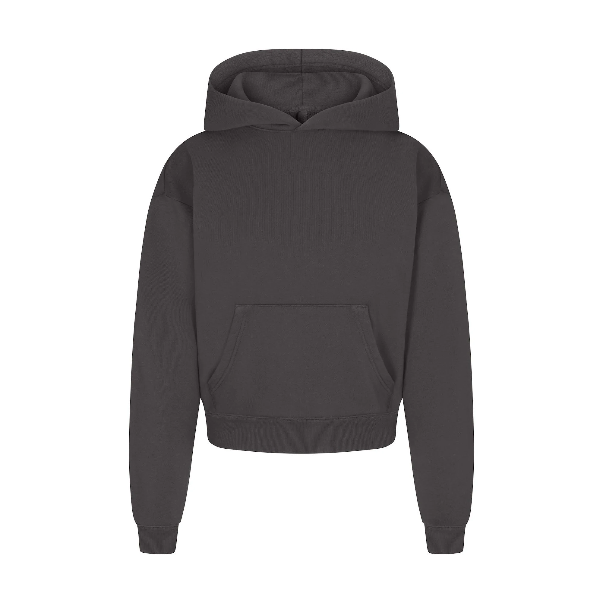 FRENCH TERRY CLASSIC HOODIE | ASH (HOODIES, TOPS) LAYS FLAT ON A WHITE BACKGROUND | FLT