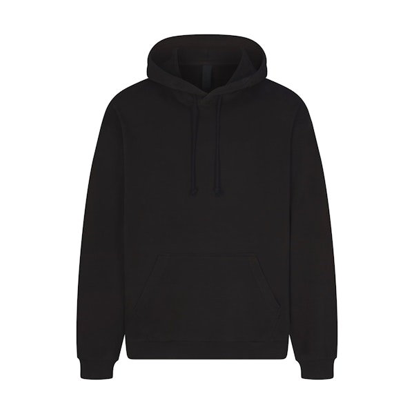 TERRY MENS RELAXED HOODIE | WASHED OBSIDIAN (MENS HOODIES, MENS TOPS) LAYS FLAT ON A WHITE BACKGROUND | FLT