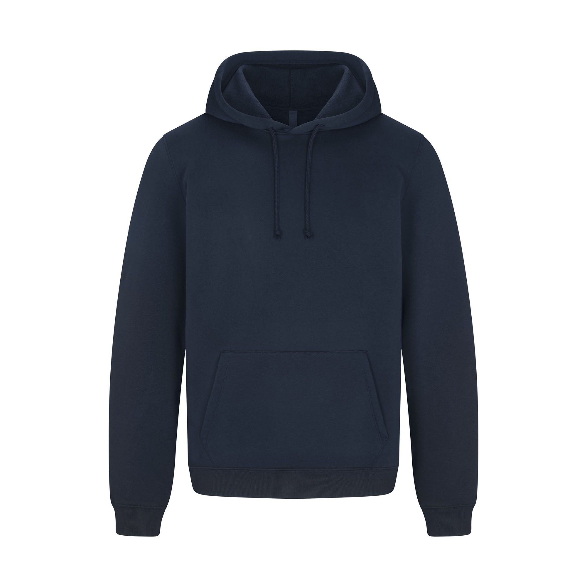 FLEECE LOUNGE MENS CLASSIC HOODIE | NAVYFLAT ON A WHITE BACKGROUND | FLT