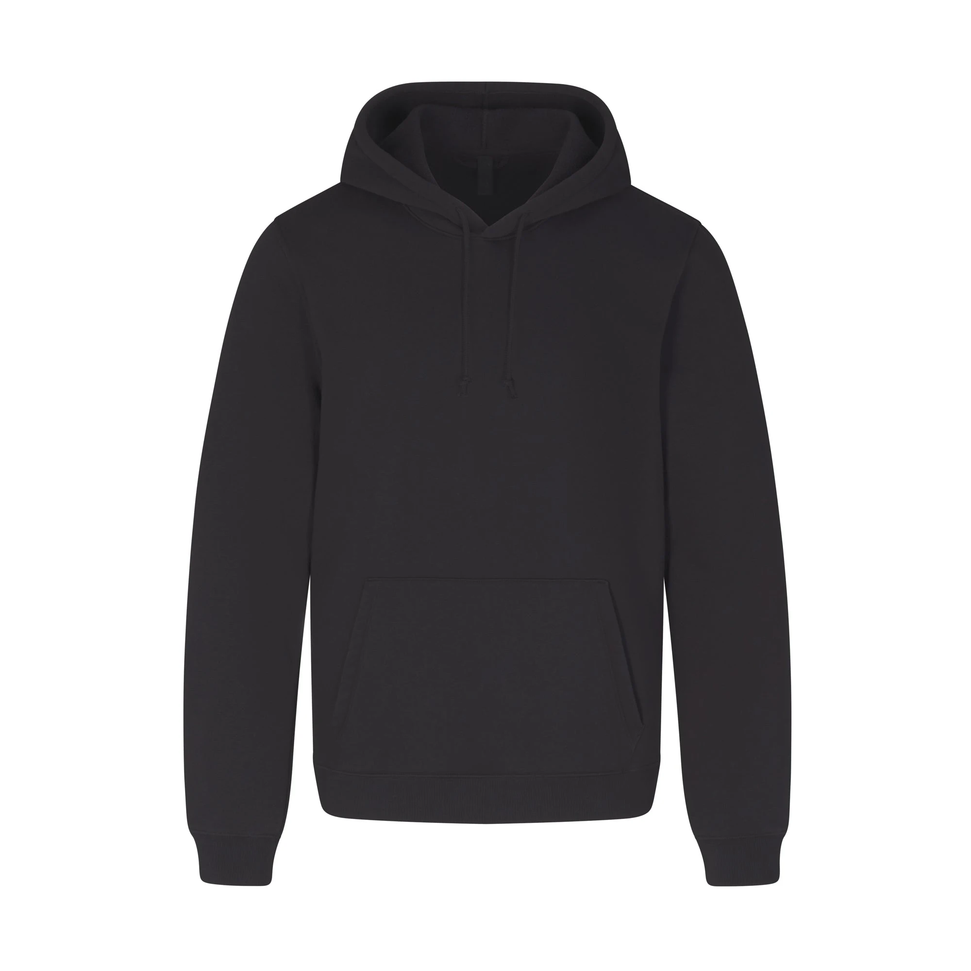 FLEECE LOUNGE MENS HOODIE | WASHED ONYX (MENS HOODIES, MENS TOPS) LAYS FLAT ON A WHITE BACKGROUND | FLT