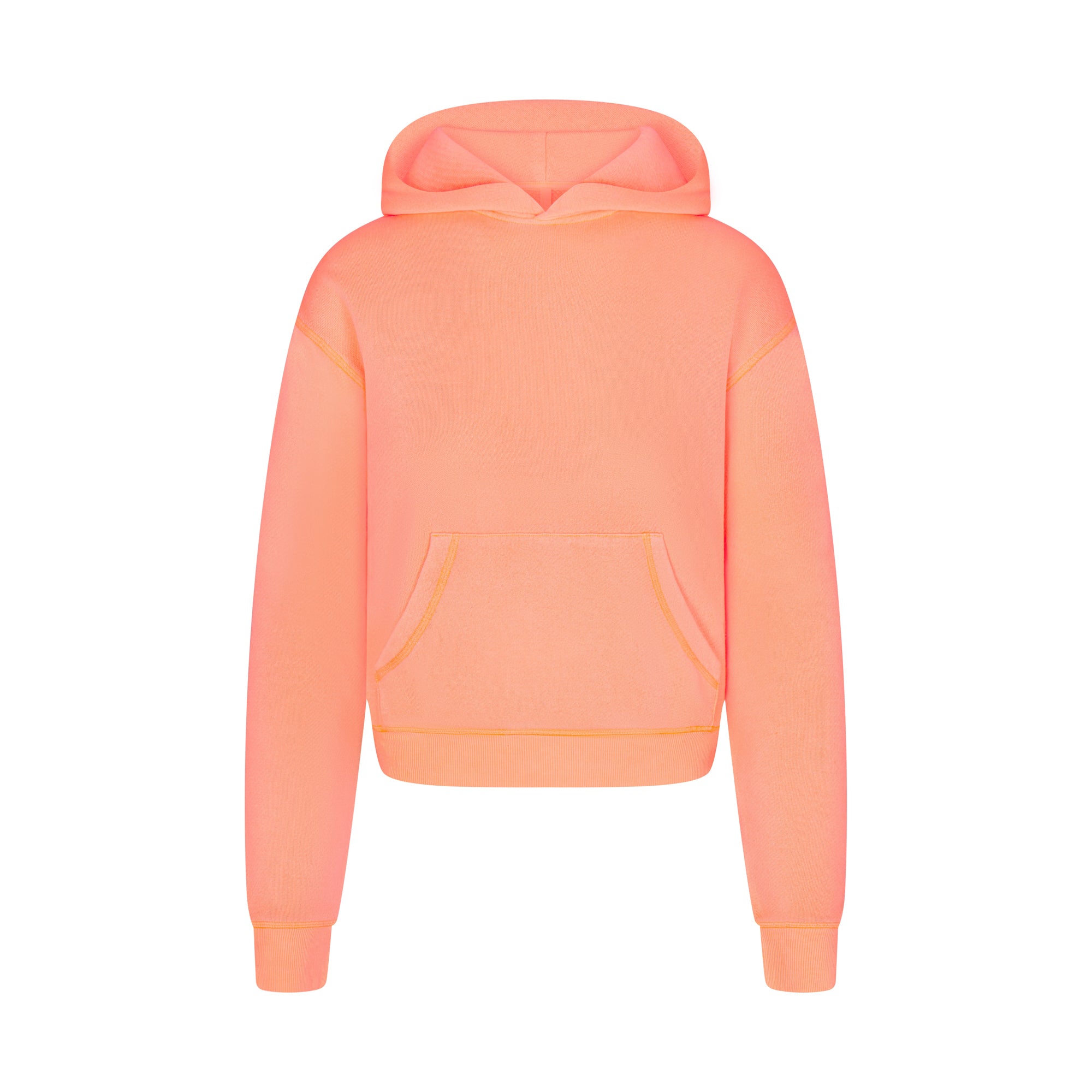MODAL FRENCH TERRY CLASSIC HOODIE NEON ORANGE
