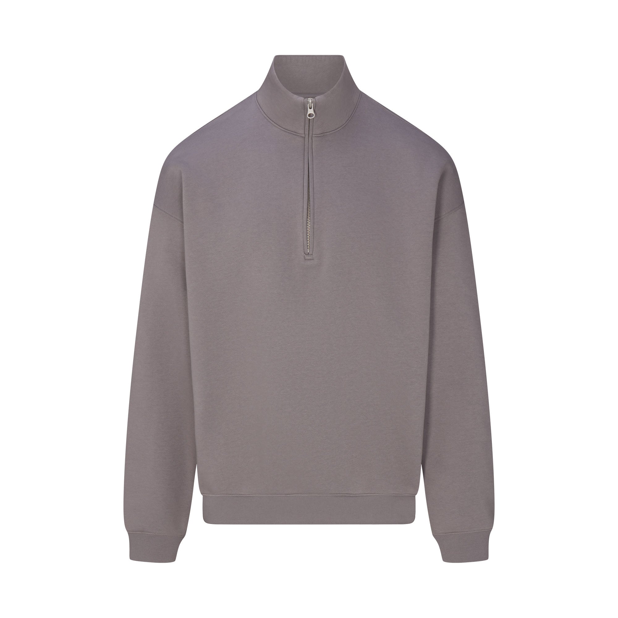 FLEECE LOUNGE MENS RELAXED QUARTER ZIP | SHADOW FLAT ON A WHITE BACKGROUND | FLT