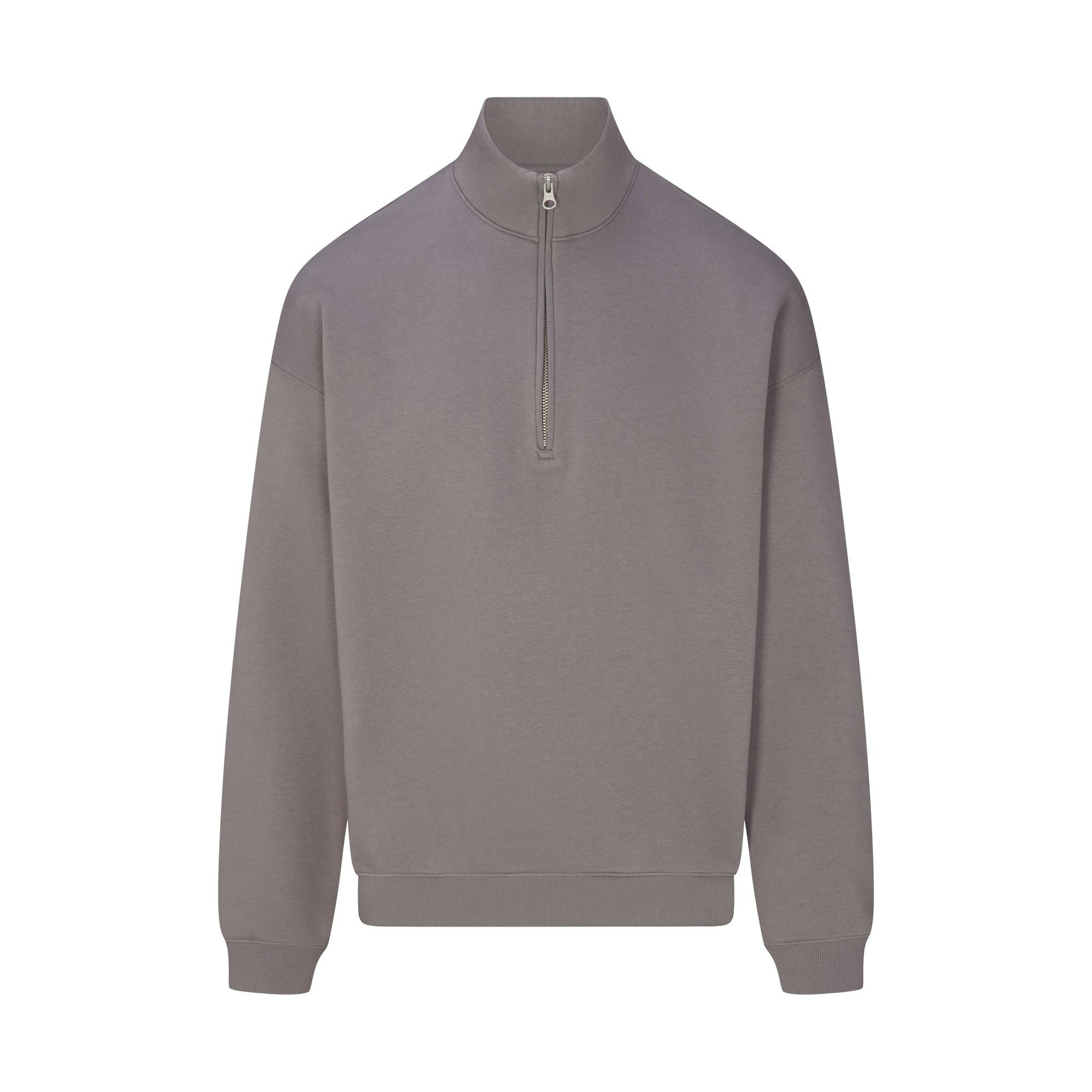 FLEECE LOUNGE MENS RELAXED QUARTER ZIP | SHADOW FLAT ON A WHITE BACKGROUND | FLT