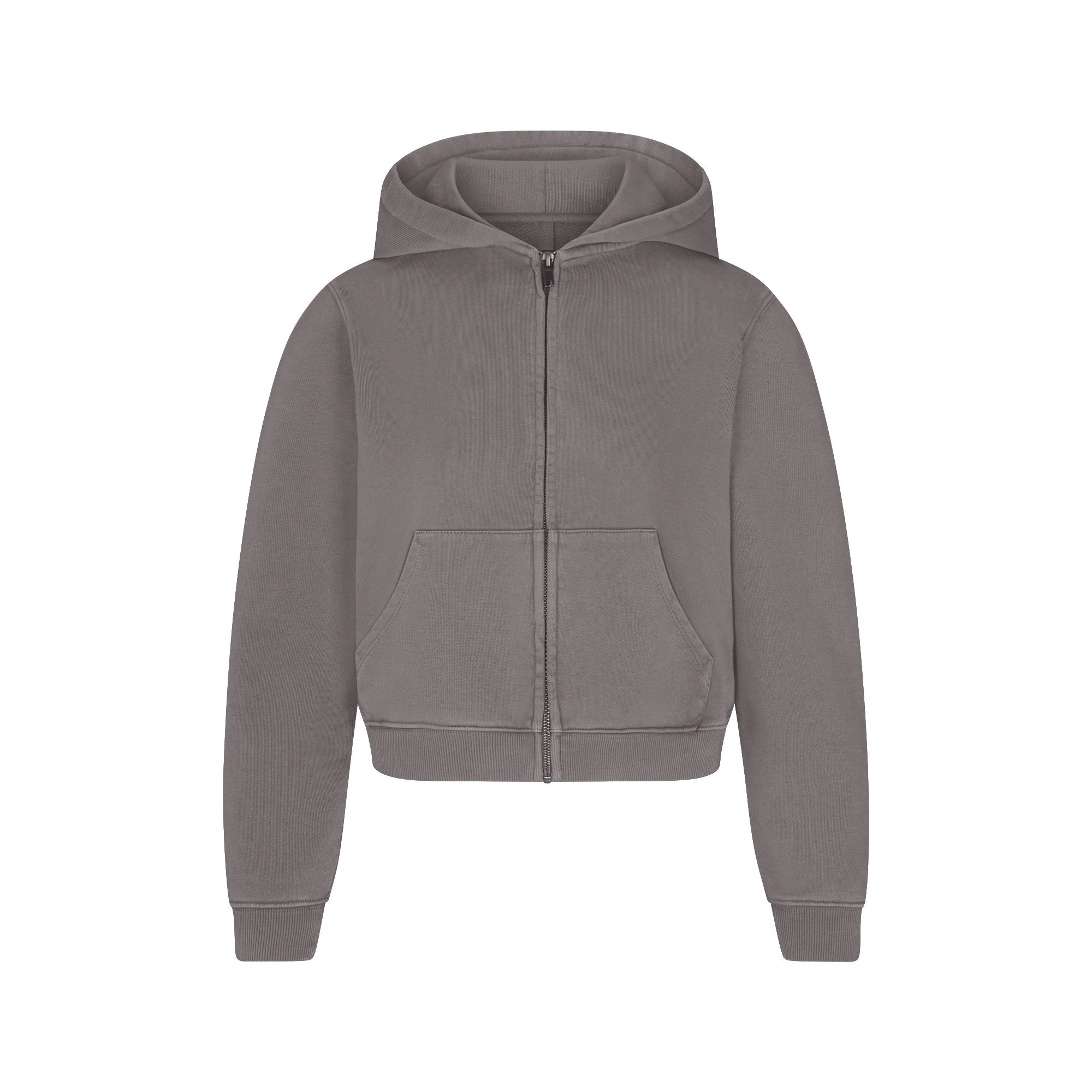 BOYFRIEND FLEECE ZIP UP HOODIE | SHADOW FLAT ON A WHITE BACKGROUND | FLT