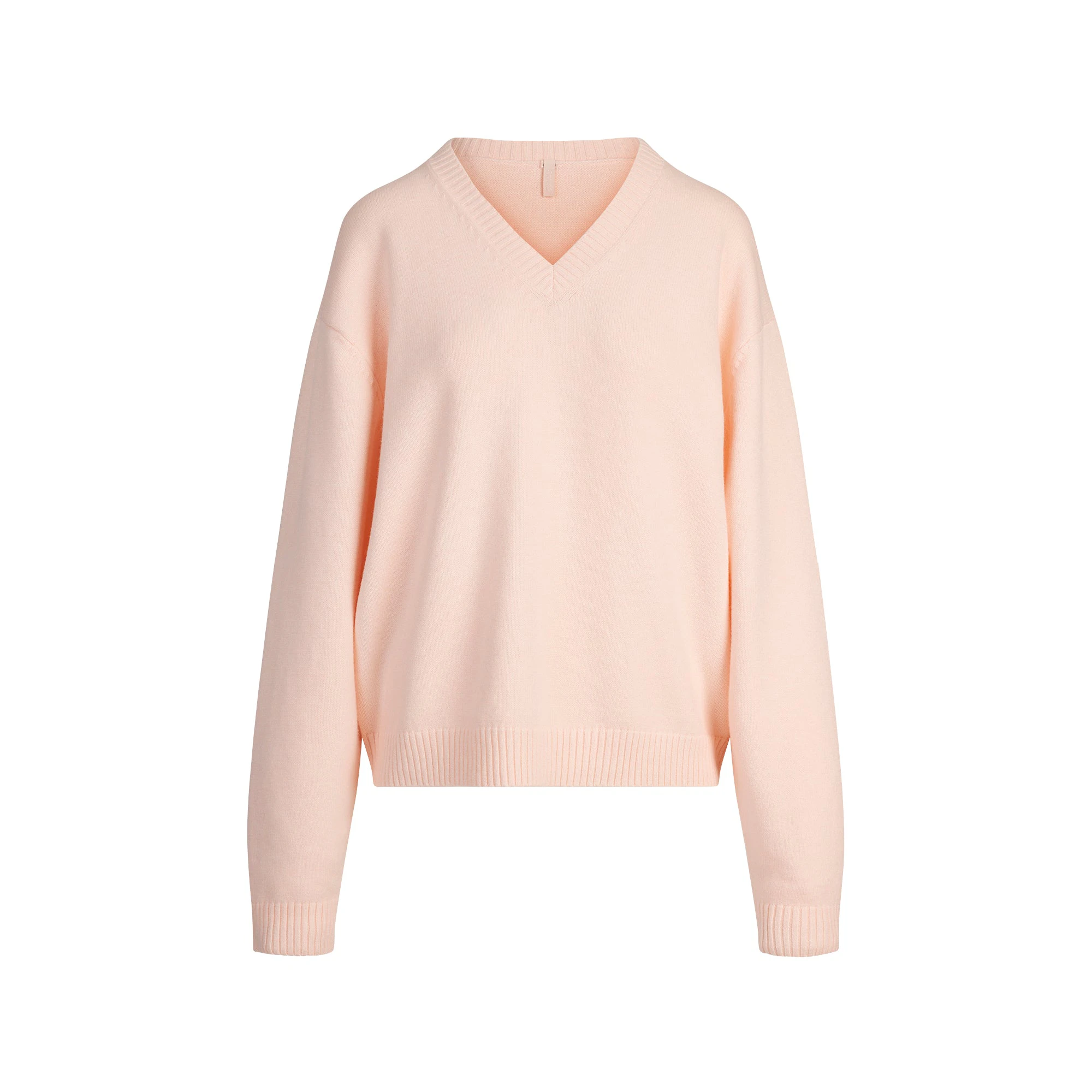 SWEATER KNITS PULLOVER V NECK | PRIMROSE FLAT ON A WHITE BACKGROUND | FLT