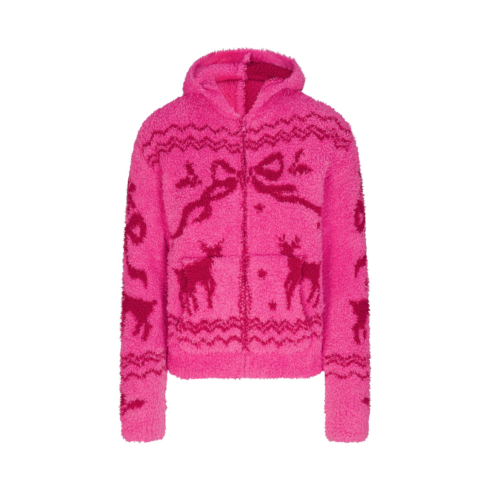 KNIT ZIP UP HOODIE