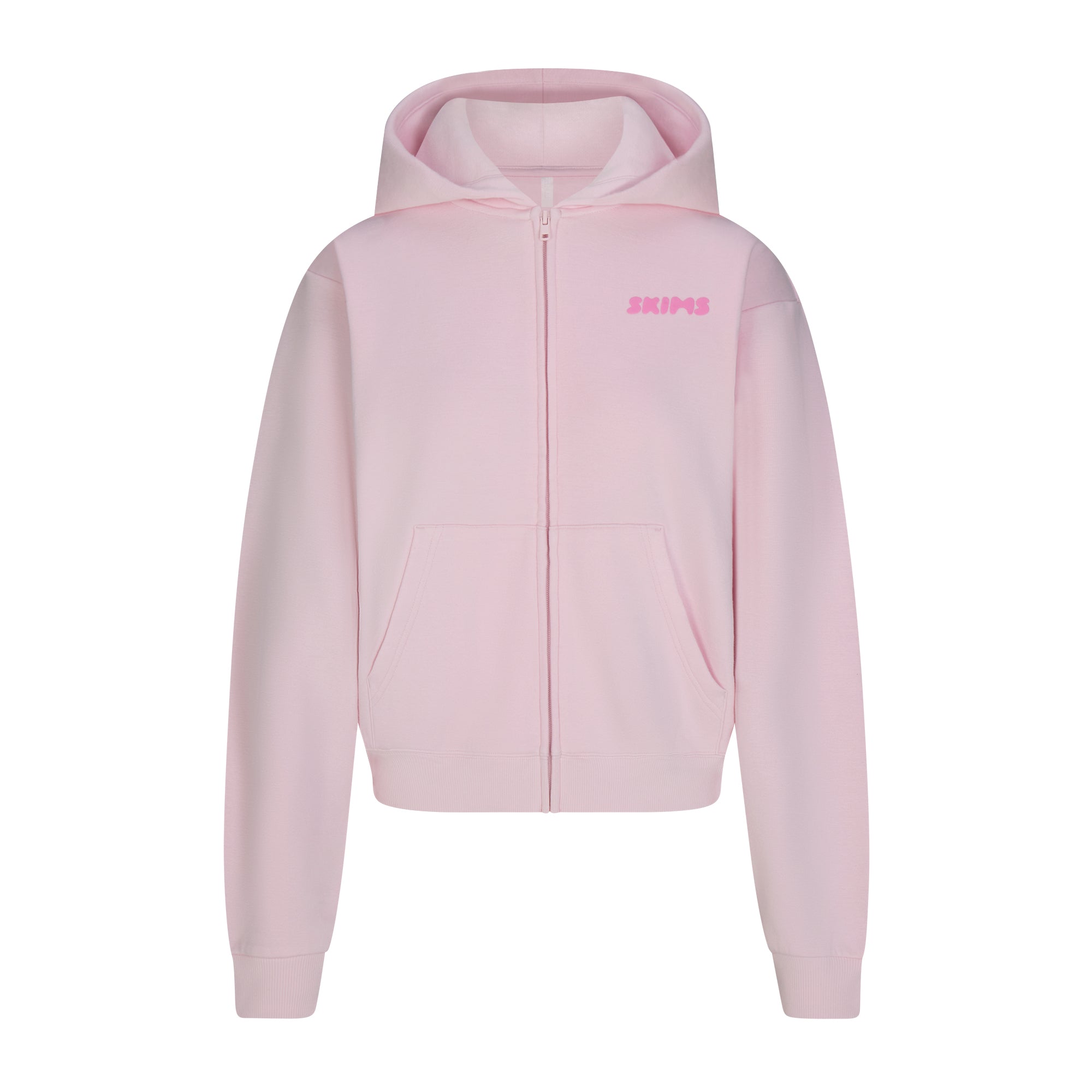 ZIP UP HOODIE WITH EMBOSSED LOGO