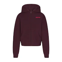 ZIP UP HOODIE WITH EMBOSSED LOGO