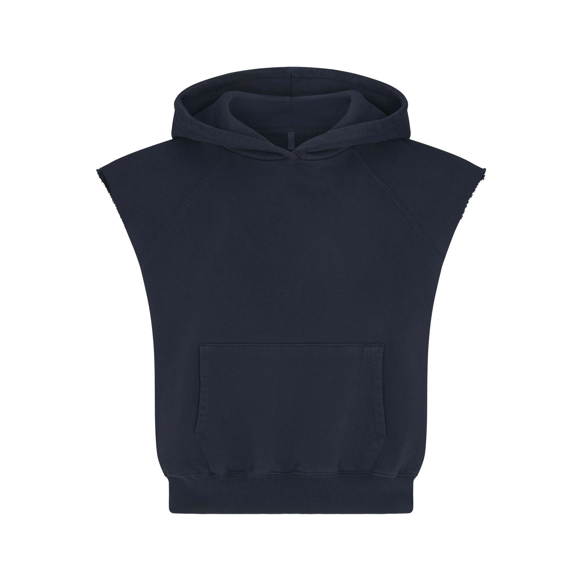 BOYFRIEND FLEECE MUSCLE PULLOVER | NAVY FLAT ON A WHITE BACKGROUND | FLT
