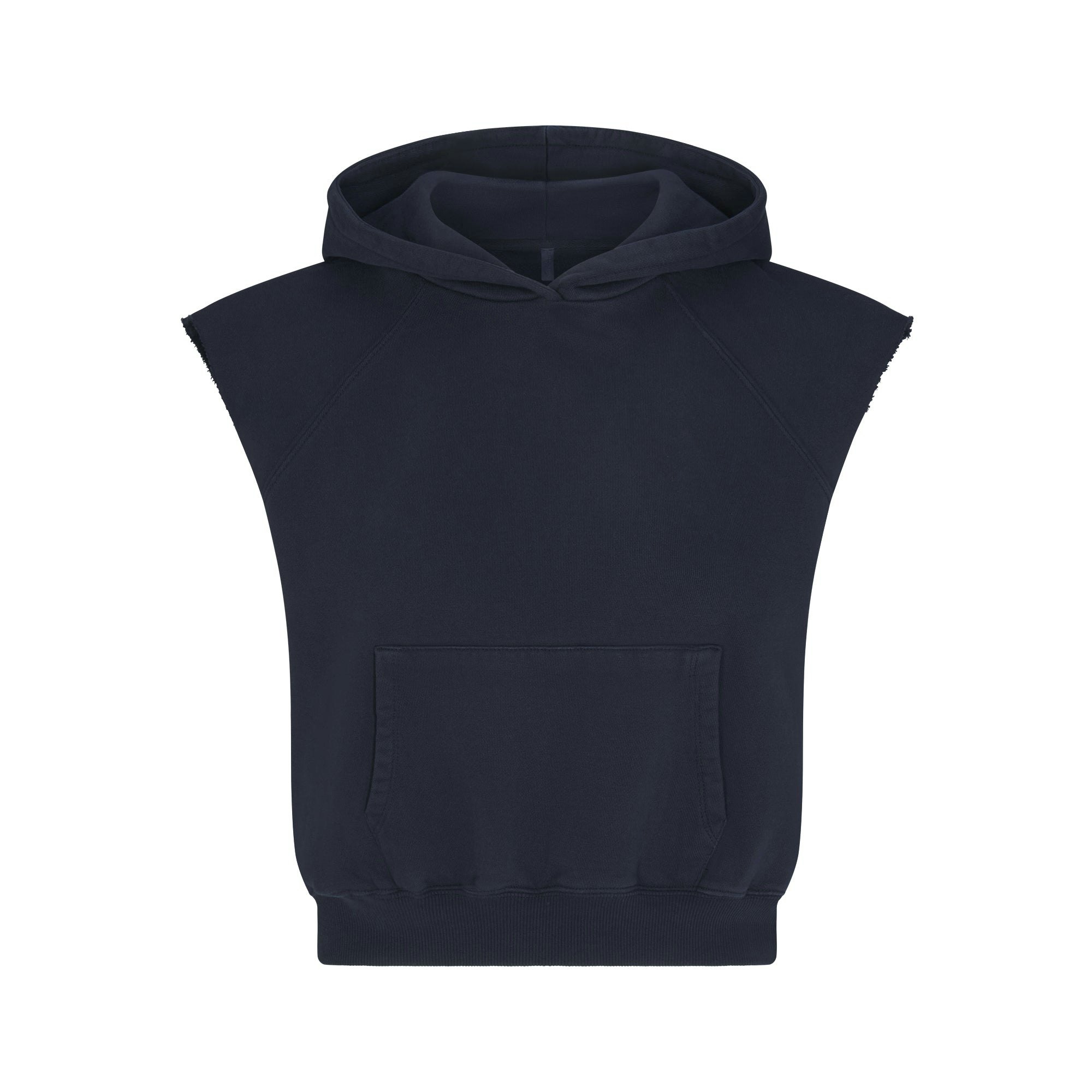 BOYFRIEND FLEECE MUSCLE PULLOVER | NAVY FLAT ON A WHITE BACKGROUND | FLT
