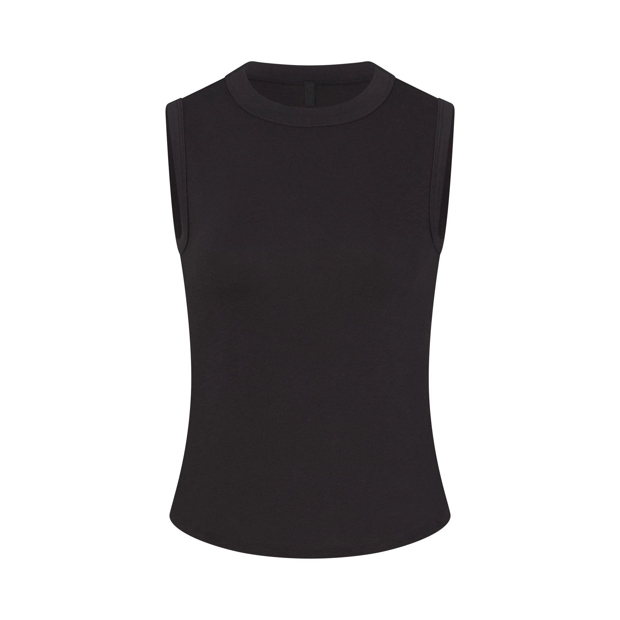 WORN IN JERSEY HIGH CREW TANK | WASHED ONYX FLAT ON A WHITE BACKGROUND | FLT