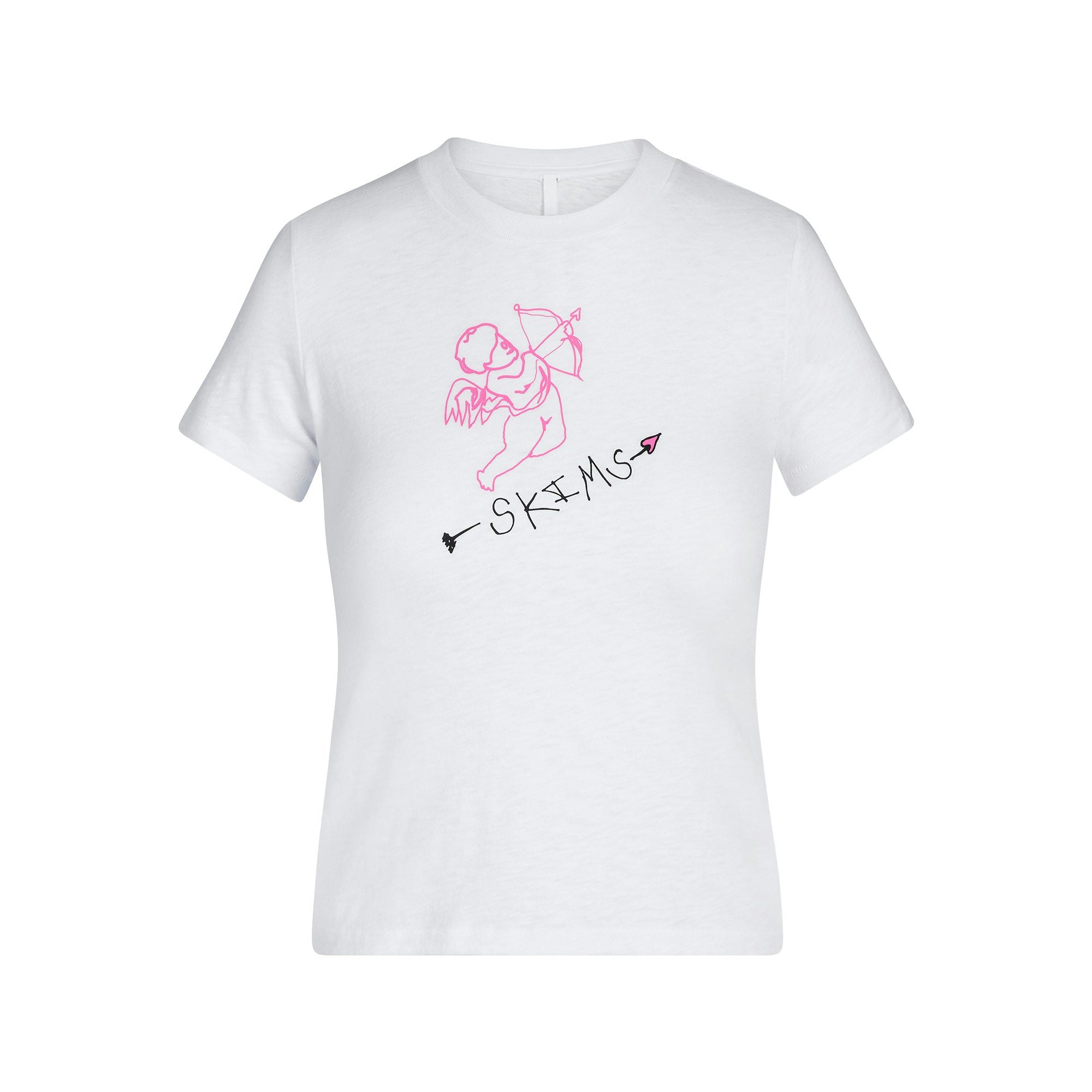 WORN IN JERSEY T-SHIRT | SNOW SKIMS ANGEL FLAT ON A WHITE BACKGROUND | FLT