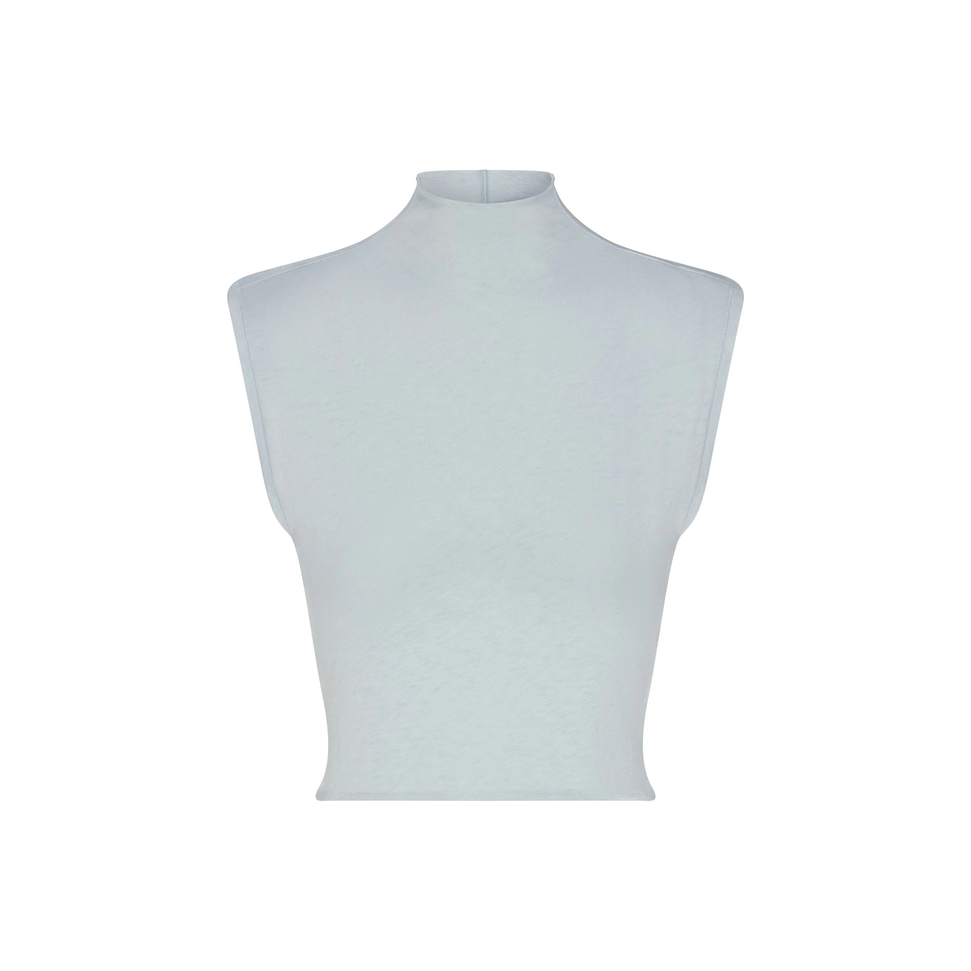 WORN IN JERSEY MOCK NECK TANK | OPAL FLAT ON A WHITE BACKGROUND | FLT