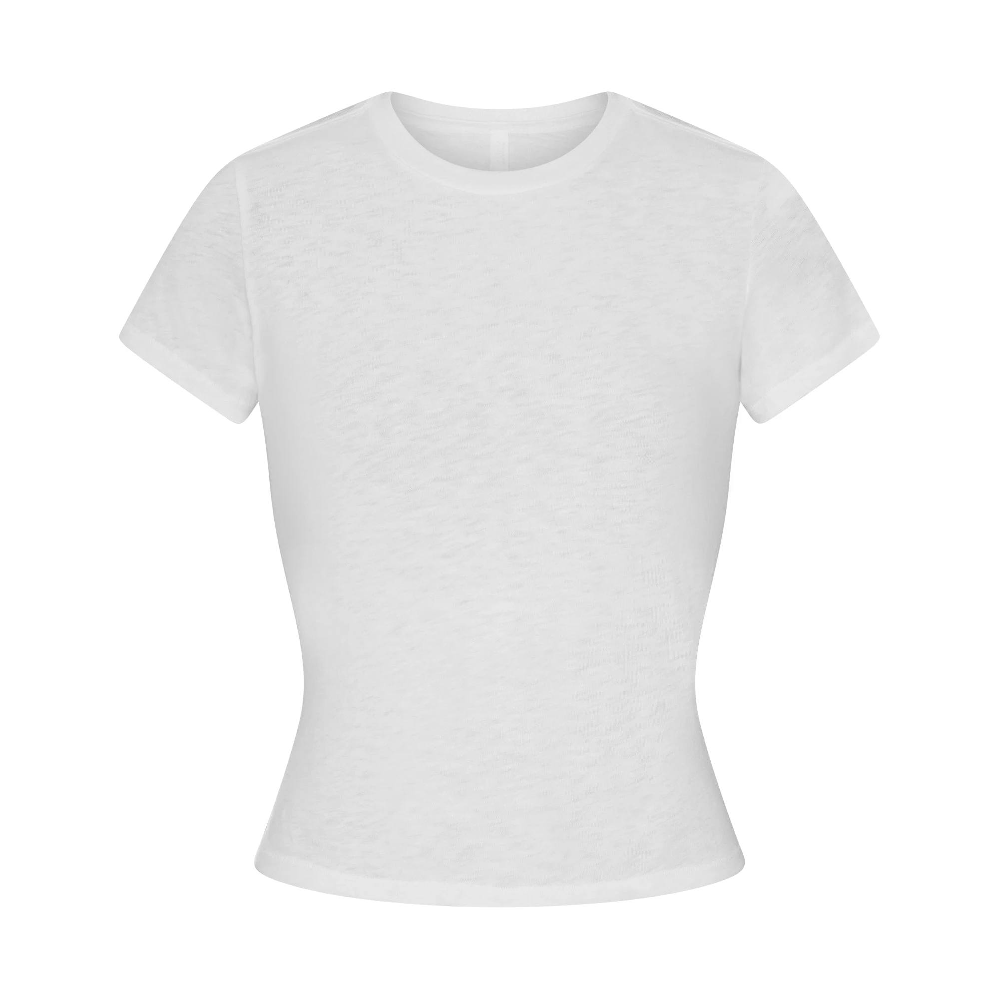 WORN IN JERSEY T-SHIRT | SNOW FLAT ON A WHITE BACKGROUND | FLT