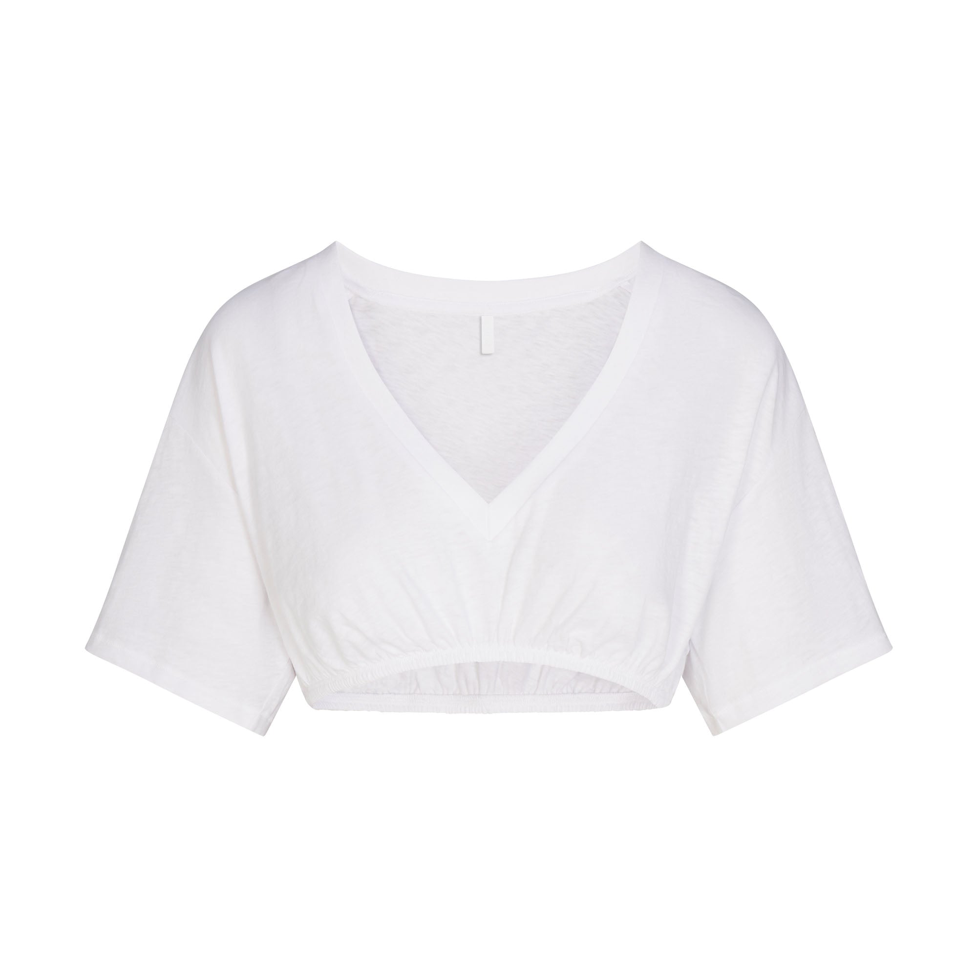 SUPER CROPPED V-NECK T-SHIRT