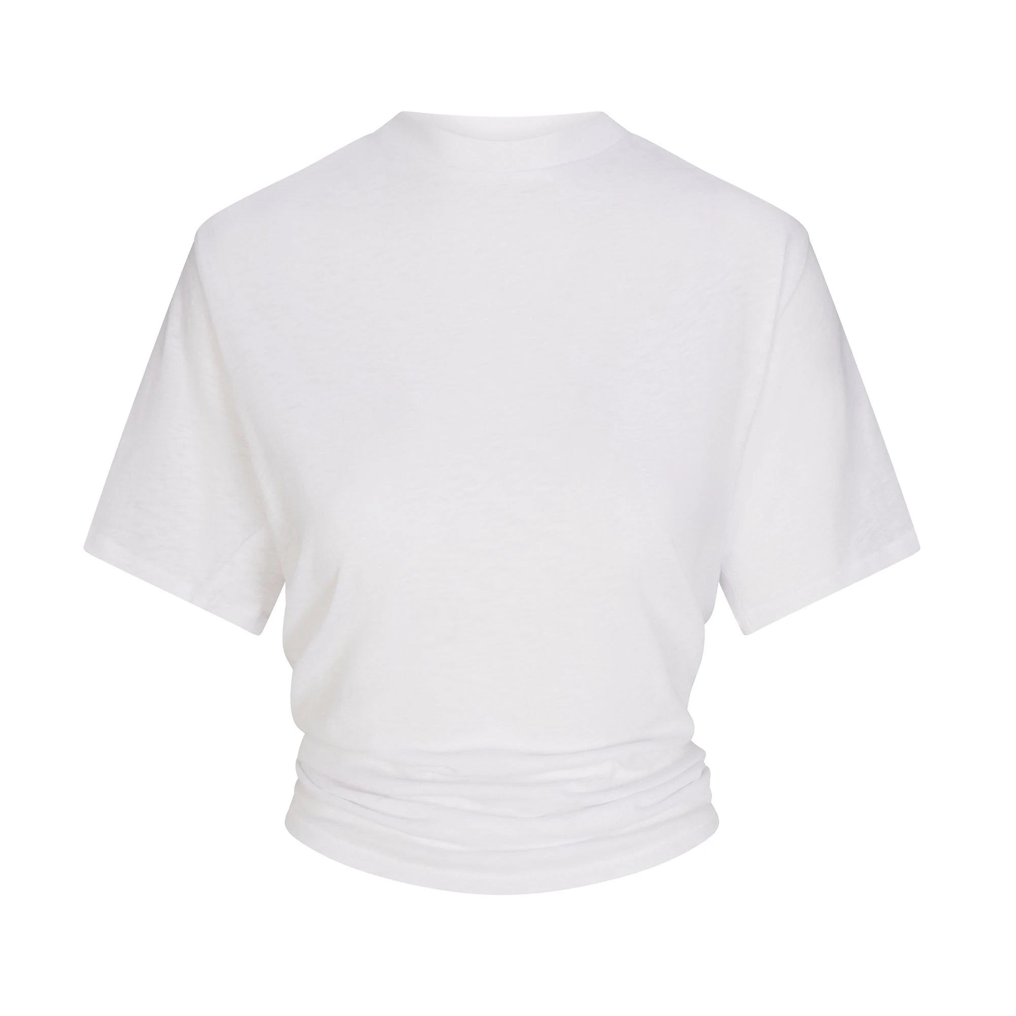 WORN IN JERSEY KNOT BACK T-SHIRT | SNOW FLAT ON A WHITE BACKGROUND | FLT