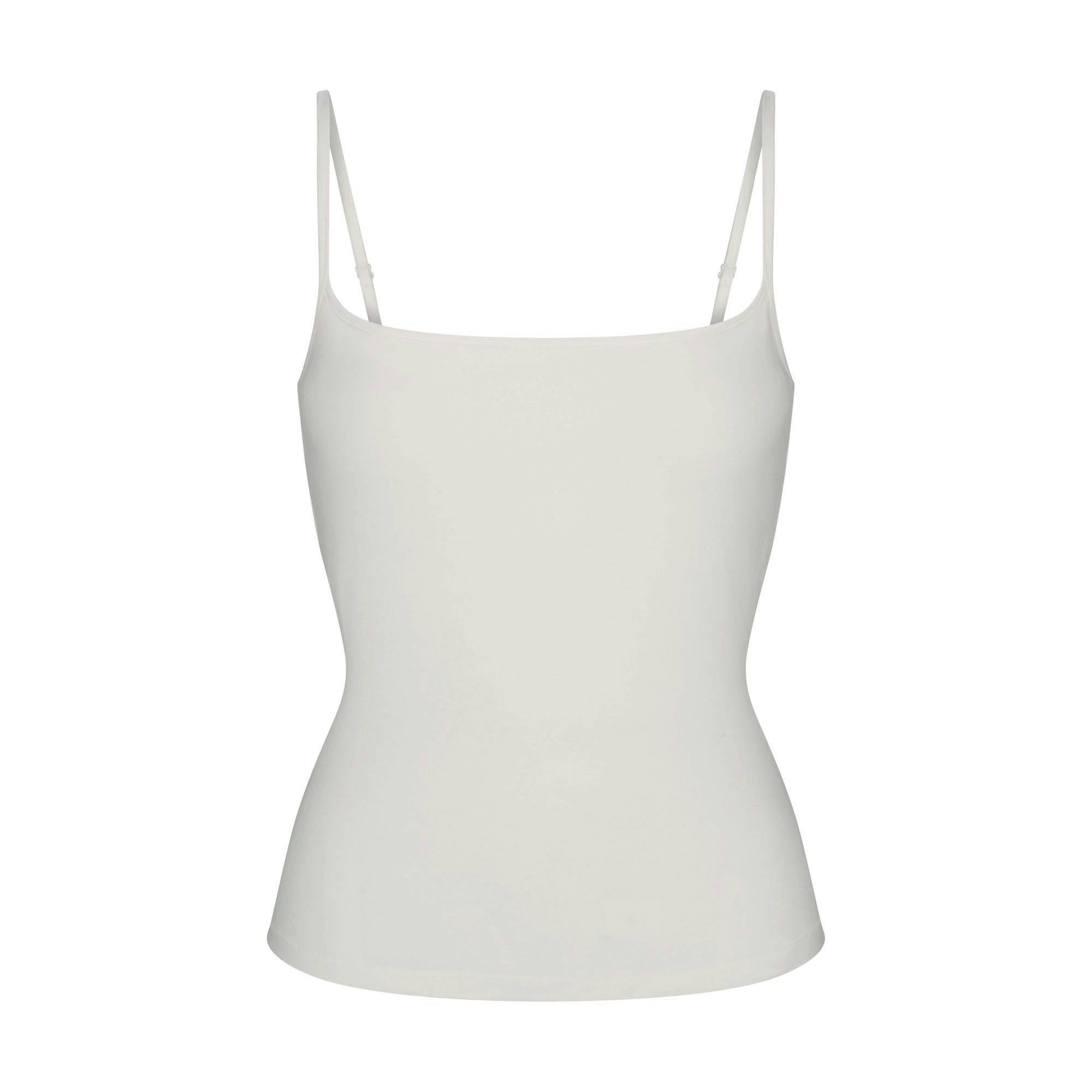 COTTON JERSEY SCOOP NECK CAMI | MARBLE FLAT ON A WHITE BACKGROUND | FLT