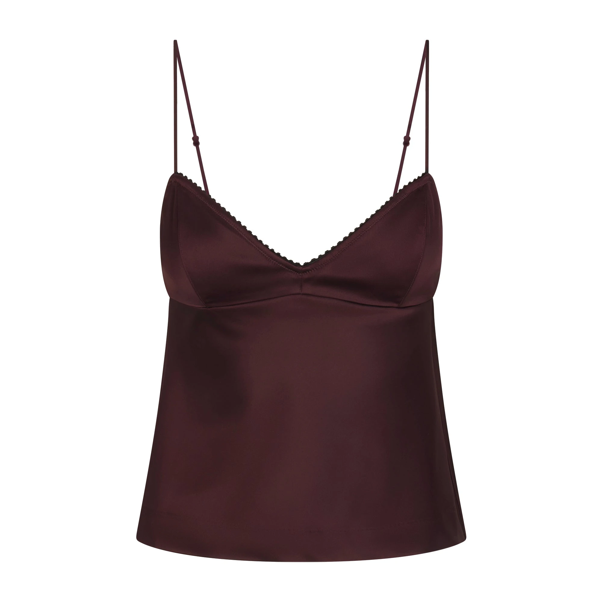 SATIN CAMI | CURRANT FLAT ON A WHITE BACKGROUND | FLT
