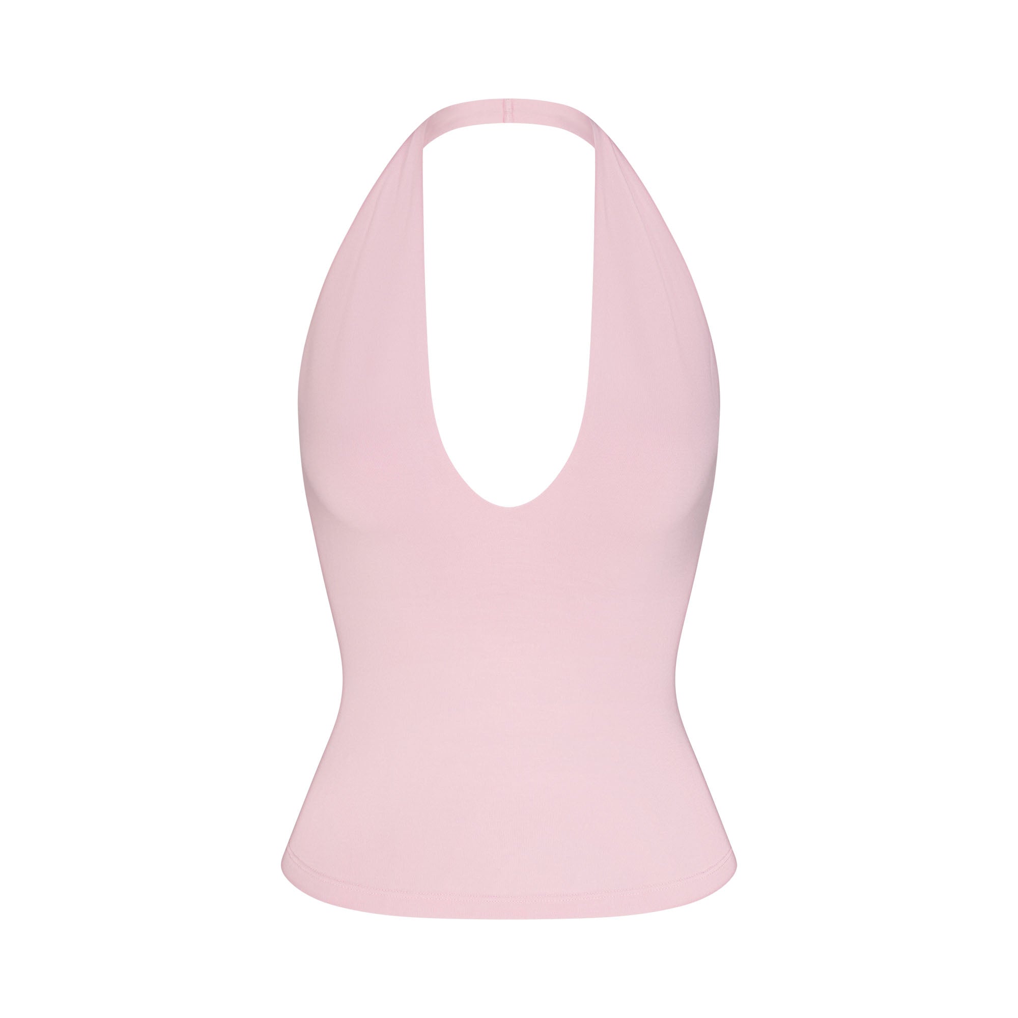 SMOOTH LAYERS HALTER TOP | PEONY FLAT ON A WHITE BACKGROUND | FLT
