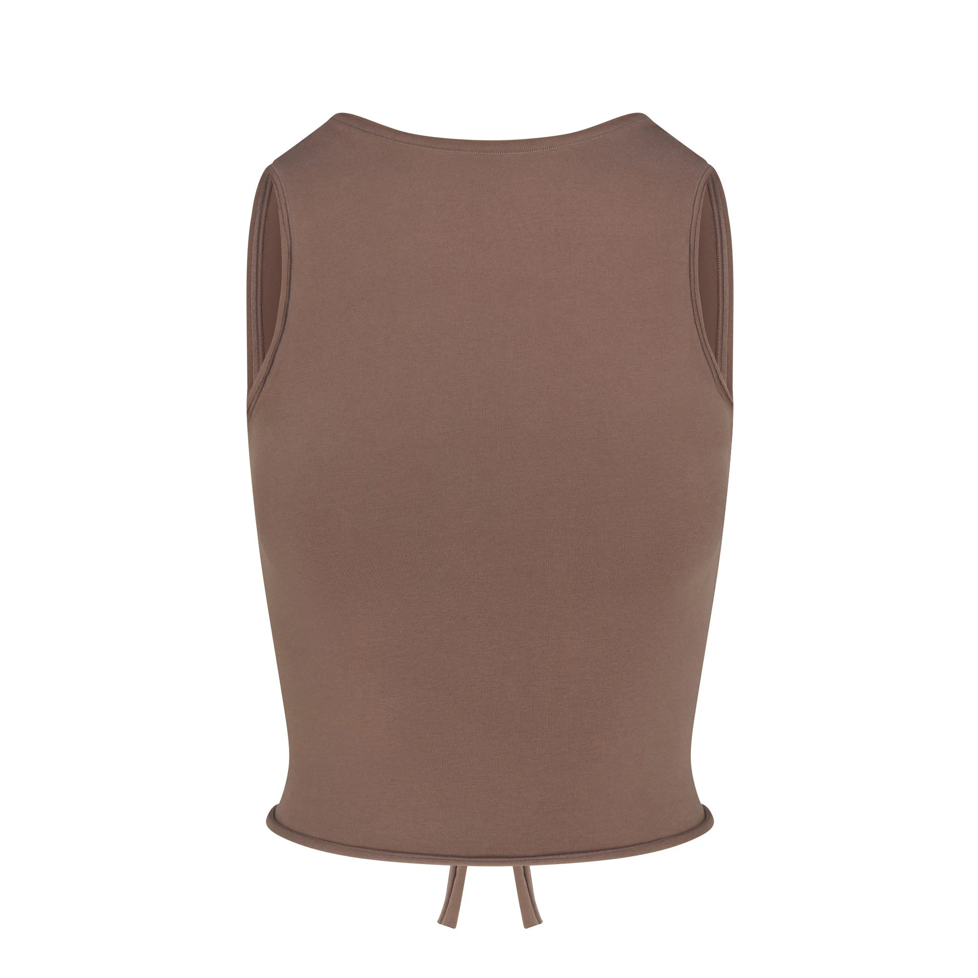 COTTON JERSEY TIE BACK TANK | AMETHYST FLAT ON A WHITE BACKGROUND | FLT