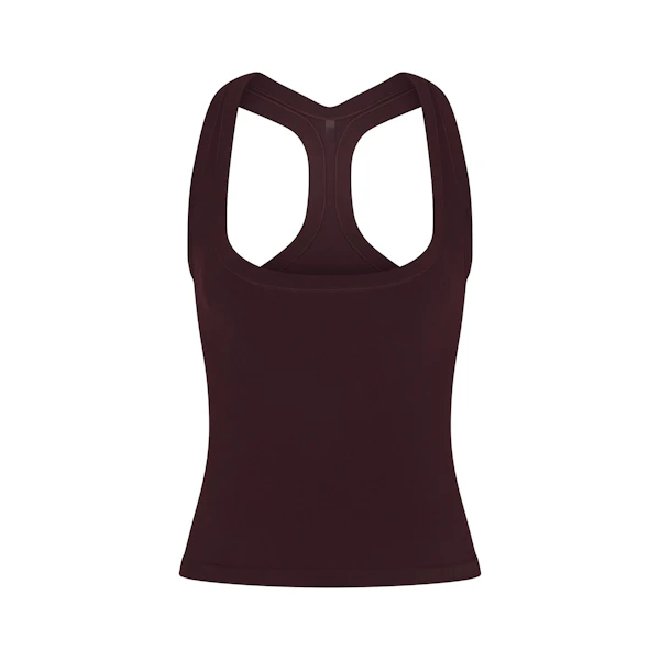 NikeSKIMS VINTAGE SEAMLESS RACER BACK TANK | CURRANT FLAT ON A WHITE BACKGROUND | FLT