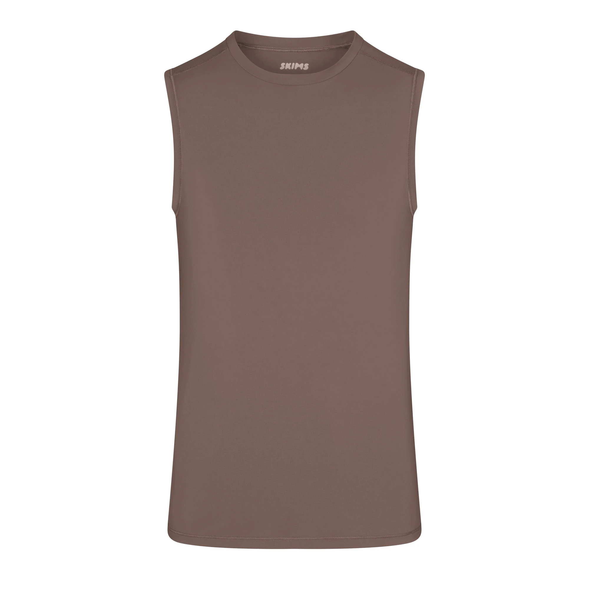 SKIMS SPORT MENS MUSCLE TANK AMETHYST FLAT ON A WHITE BACKGROUND | FLT | FLT