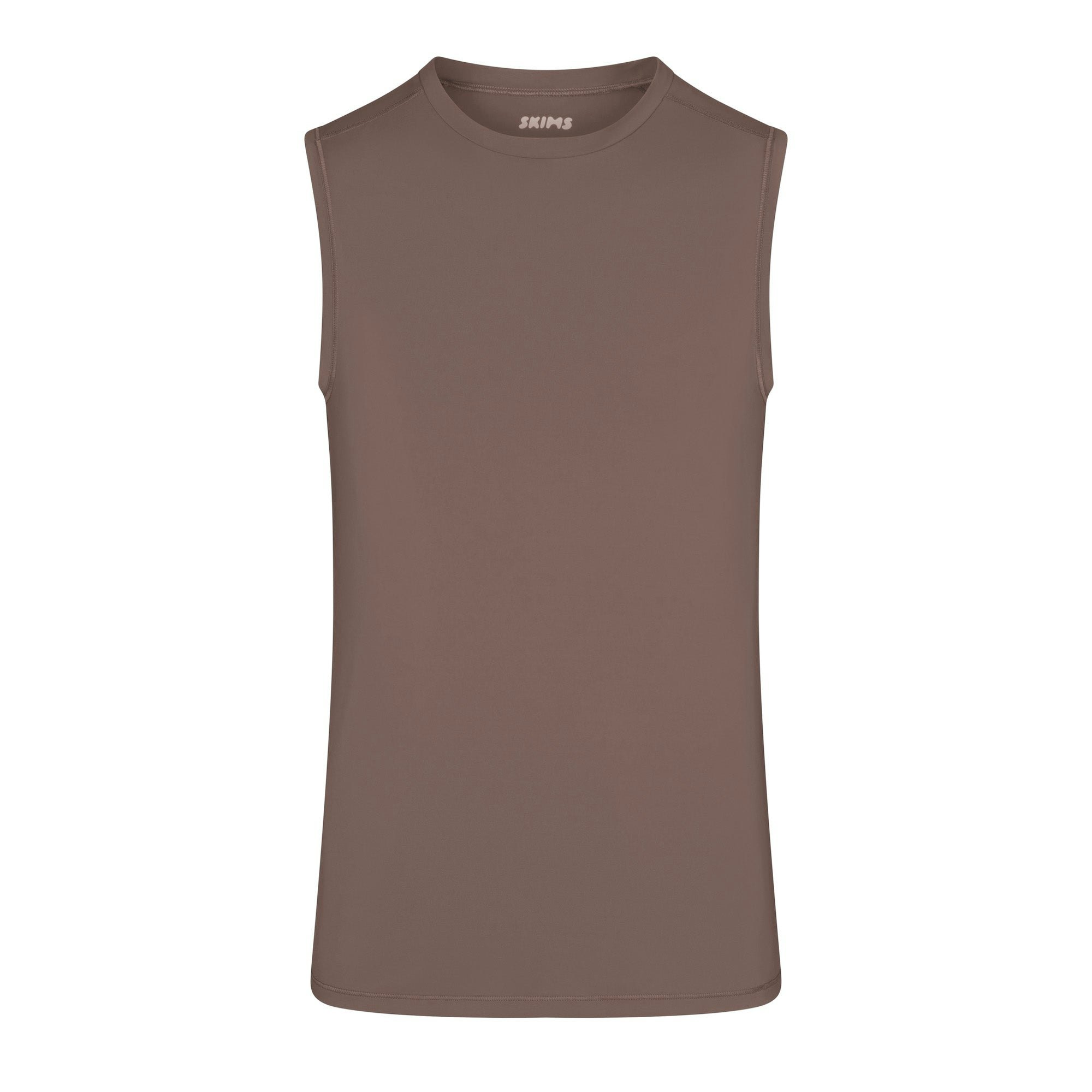 SKIMS SPORT MENS MUSCLE TANK AMETHYST FLAT ON A WHITE BACKGROUND | FLT | FLT