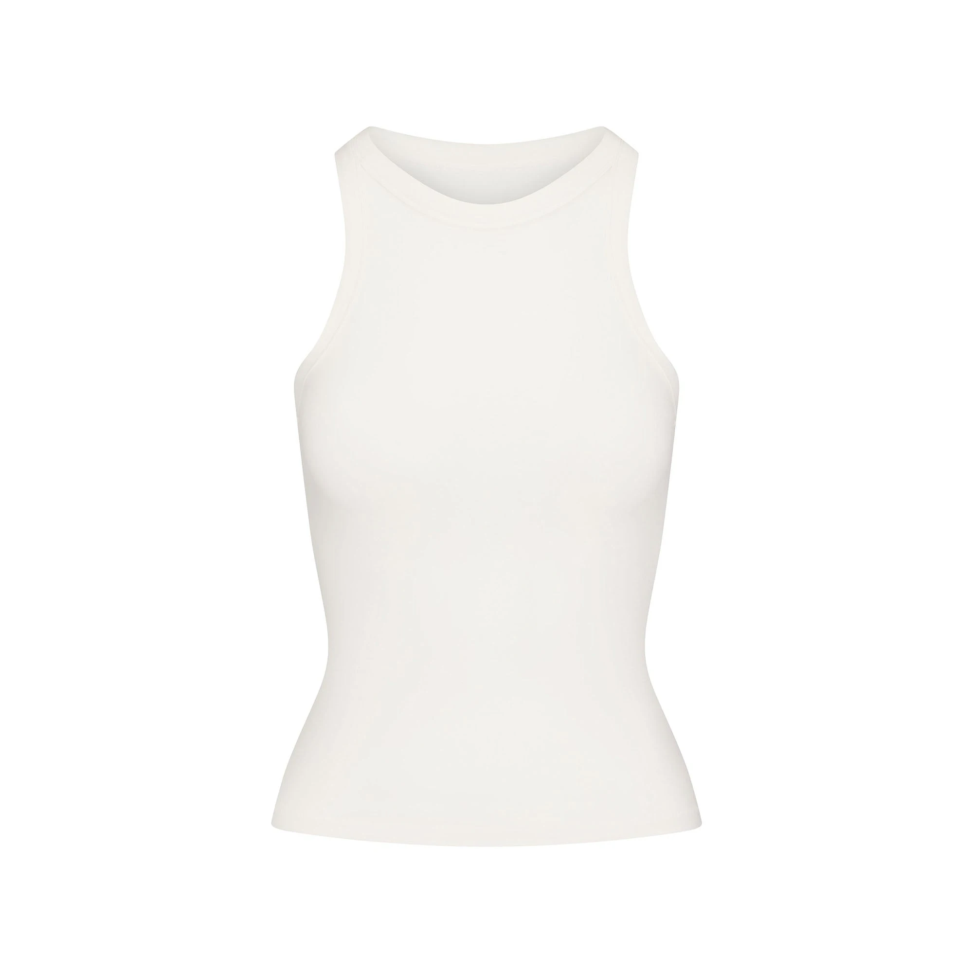COTTON JERSEY CREW NECK TANK | MARBLE(TANKS, TOPS) FLAT ON A WHITE BACKGROUND | FLT