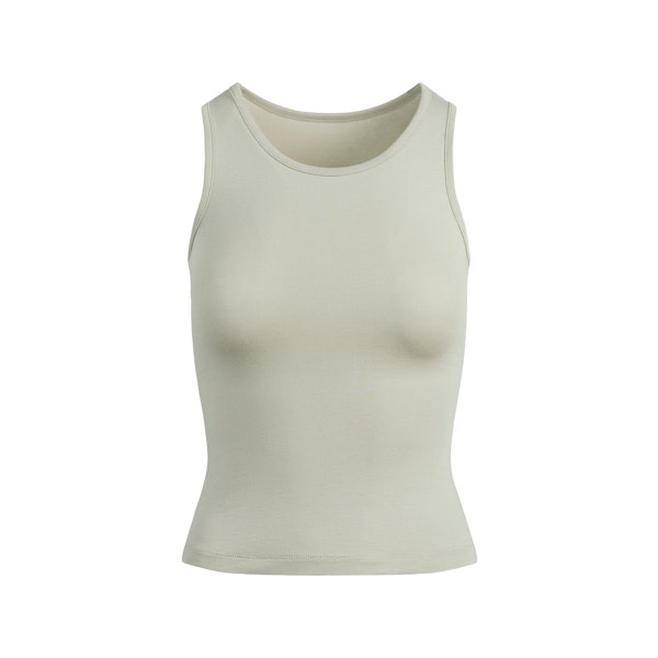 BOYFRIEND LONG TANK | TALC FLAT ON A WHITE BACKGROUND | FLT