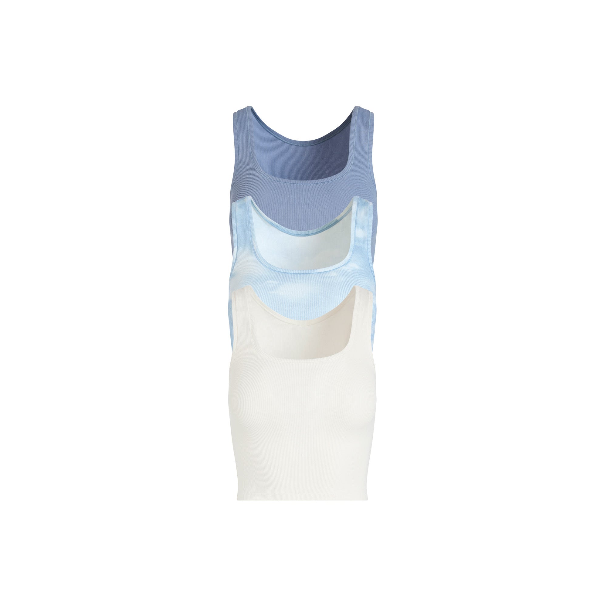 SKIMS★3枚セット コットンリブ タンクトップ COTTON RIB TANK 3-PACK | VAPOR MULTI
