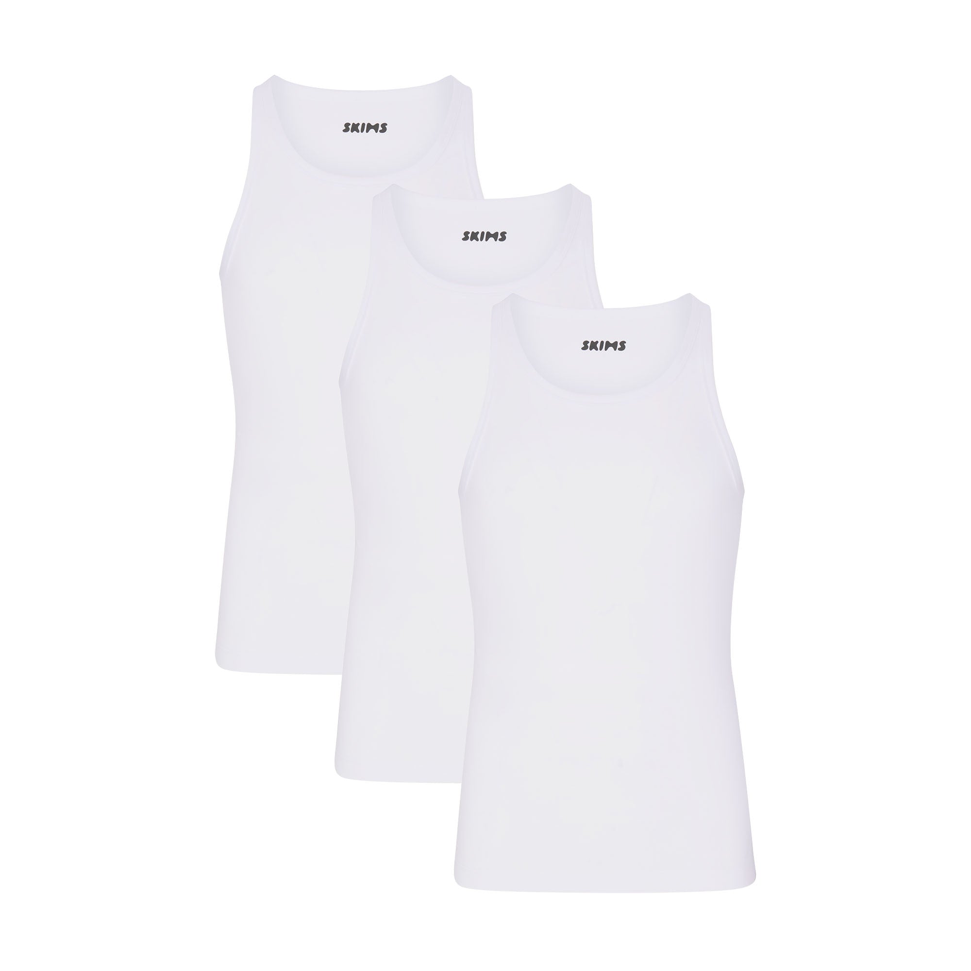 SKIMS COTTON MENS TANK PACK CHALK