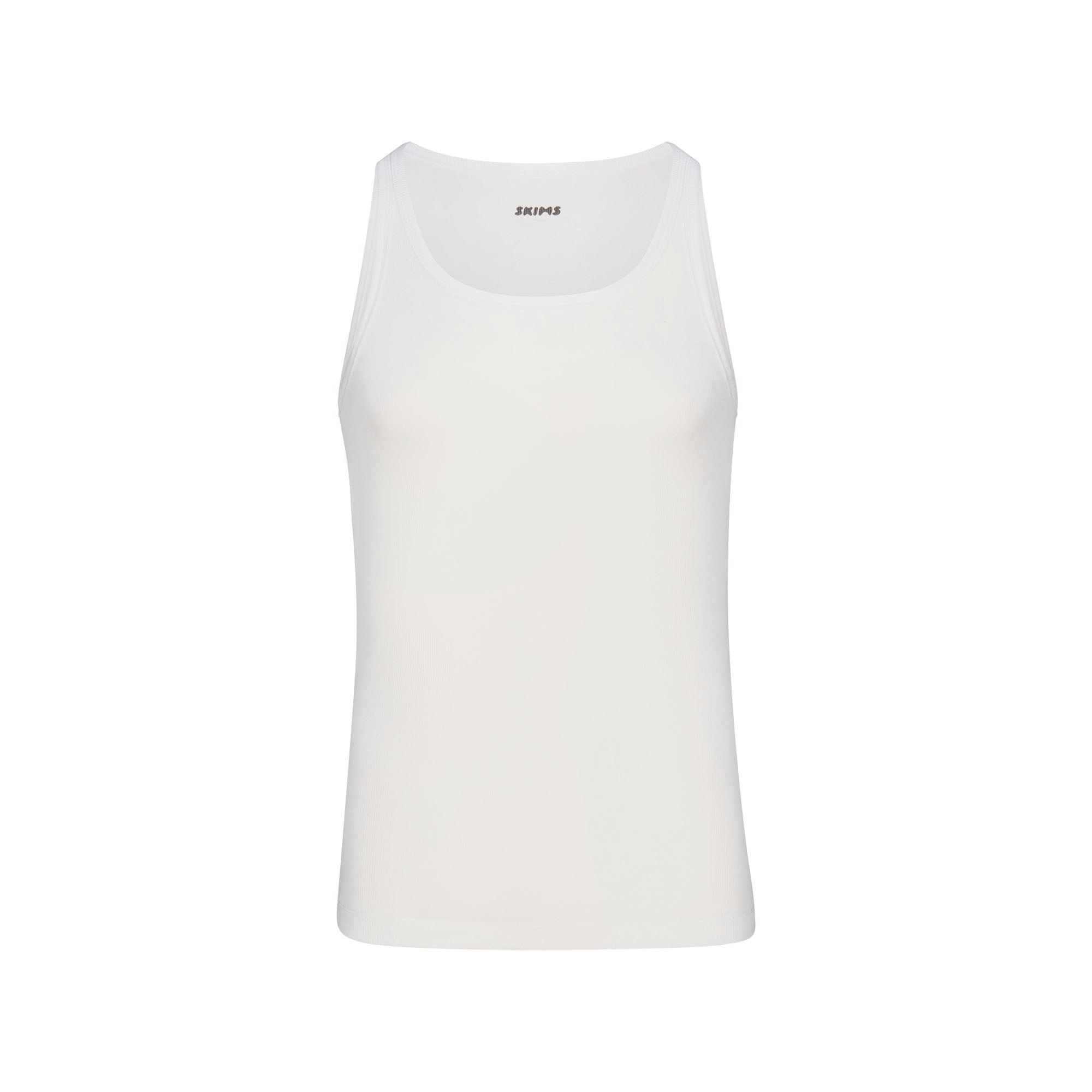 SKIMS Cotton MENS RIB TANK 3-PACK | DRIFTWOOD MULTI FLAT ON A WHITE BACKGROUND | FLT