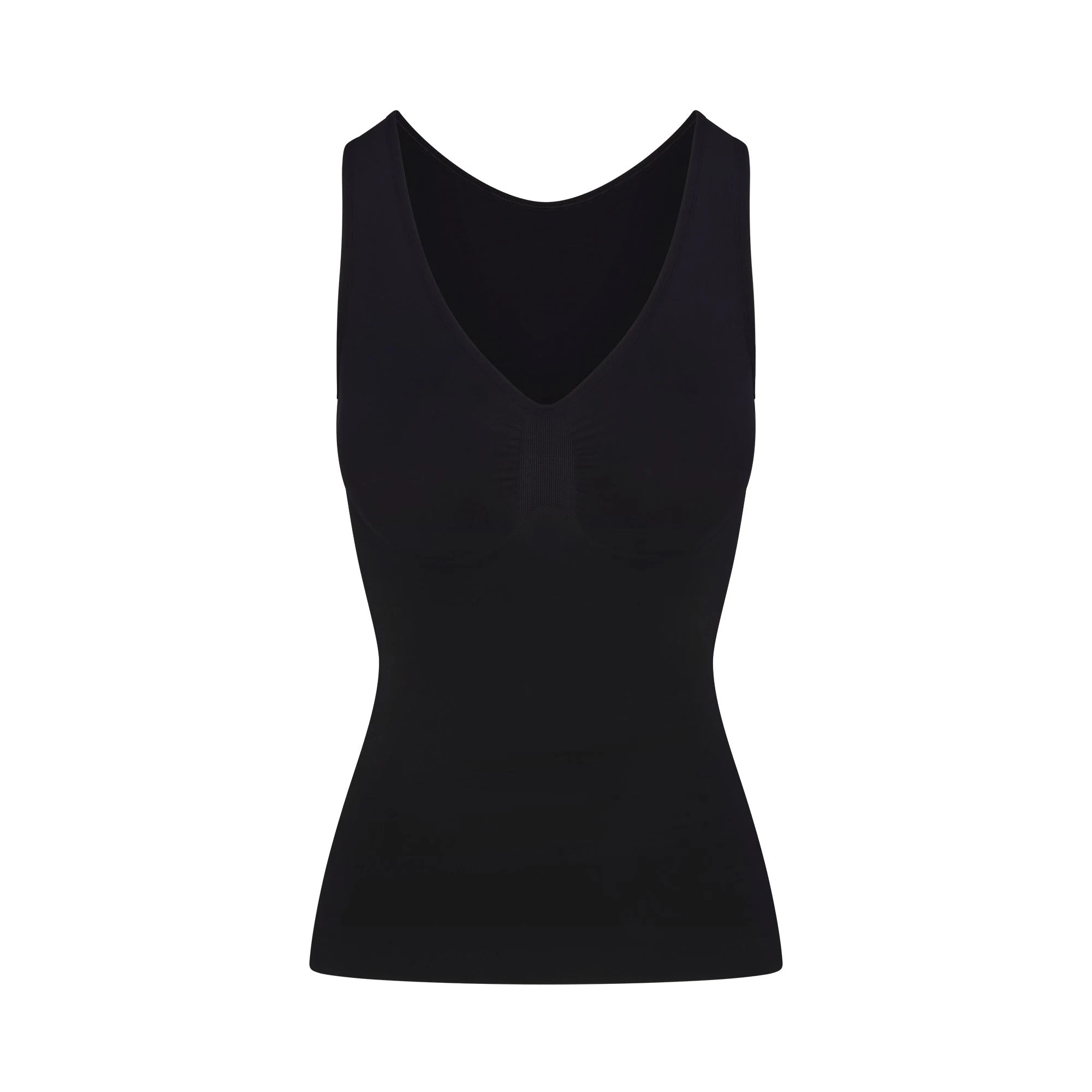 SEAMLESS SCULPT TANK | ONYX FLAT ON A WHITE BACKGROUND | FLT