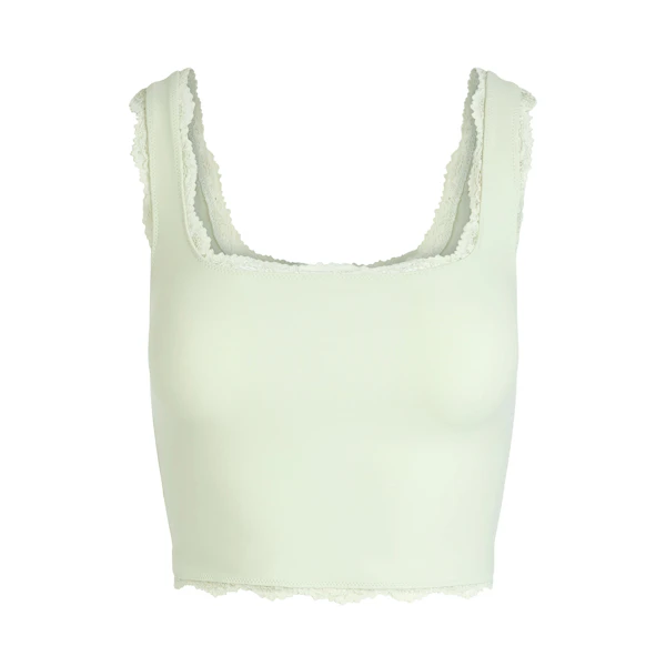 FITS EVERYBODY LACE TANK | SPEARMINT FLAT ON A WHITE BACKGROUND | FLT