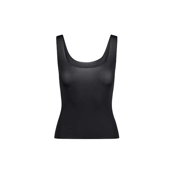 MILKY SHEER TANK | OBSIDIAN FLAT ON A WHITE BACKGROUND | FLT