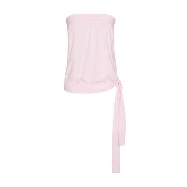 COTTON JERSEY TIE SIDE TUBE TOP | CHERRY BLOSSOM LAYS FLAT ON A WHITE BACKGROUND | FLT