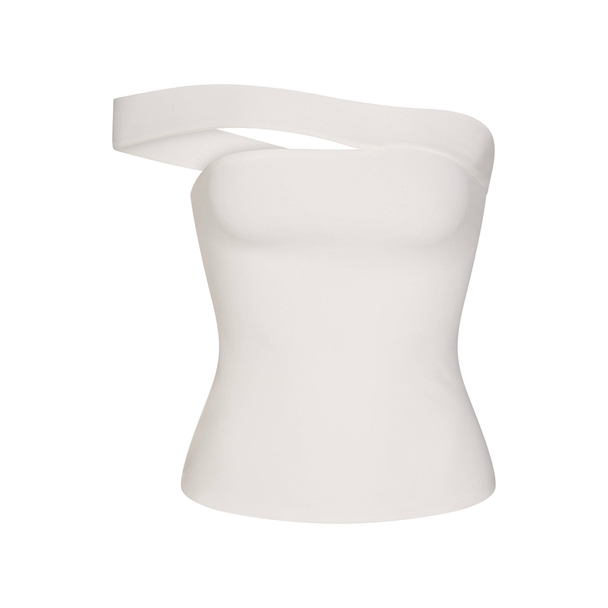 COTTON JERSEY ASYMMETRICAL TOP | MARBLE FLAT ON A WHITE BACKGROUND | FLT