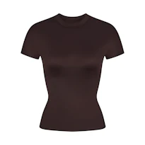 SHORT SLEEVE MOCK NECK TOP