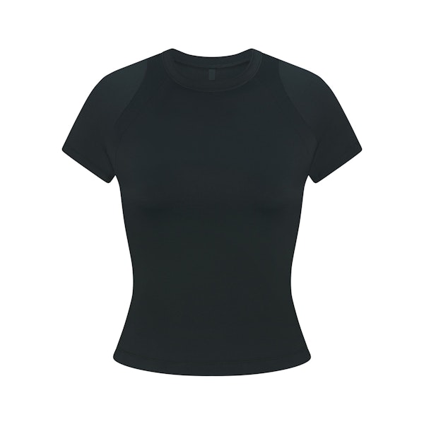 NikeSKIMS AIRY BABY TEE | DARK TEAL FLAT ON A WHITE BACKGROUND | FLT