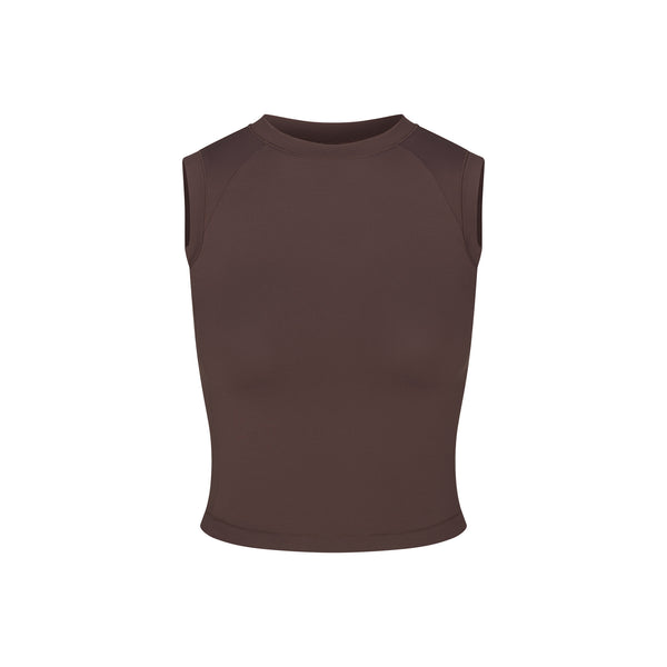 NikeSKIMS MATTE PADDED BABY TEE | DARK SEPIA | SKIMS