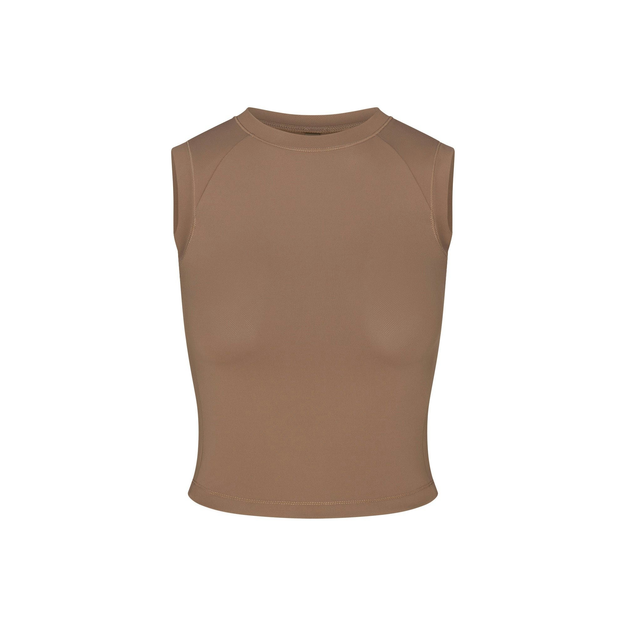 NikeSKIMS AIRY MUSCLE TEE | MYRRH FLAT ON A WHITE BACKGROUND | FLT