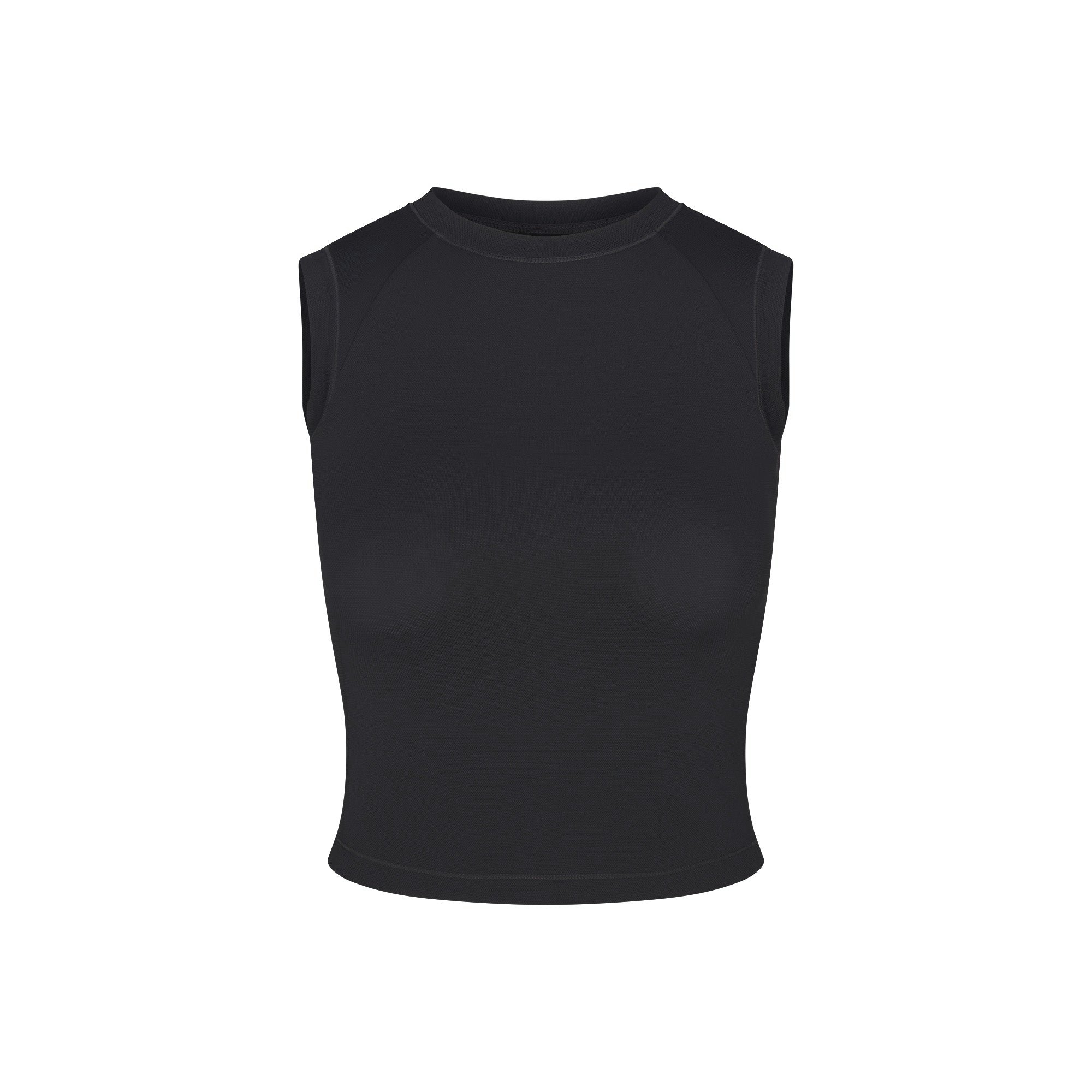 NikeSKIMS AIRY MUSCLE TEE | OBSIDIAN FLAT ON A WHITE BACKGROUND | FLT