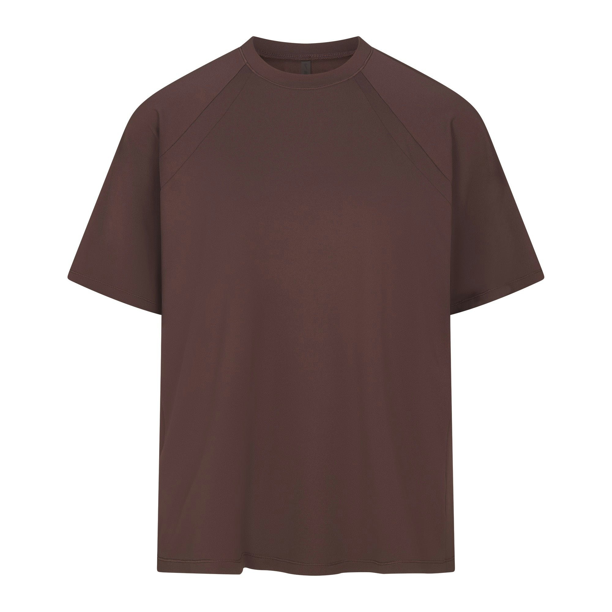 NikeSKIMS AIRY OVERSIZED TEE | DARK SEPIA FLAT ON A WHITE BACKGROUND | FLT