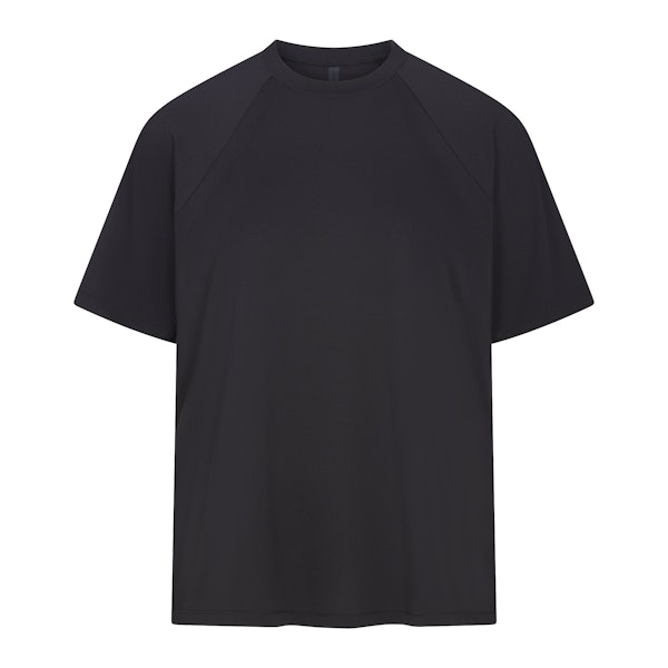 NikeSKIMS AIRY OVERSIZED TEE | OBSIDIAN FLAT ON A WHITE BACKGROUND | FLT