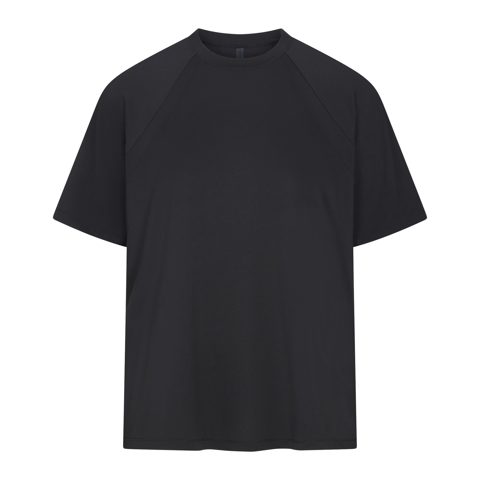 NikeSKIMS AIRY OVERSIZED TEE | OBSIDIAN FLAT ON A WHITE BACKGROUND | FLT