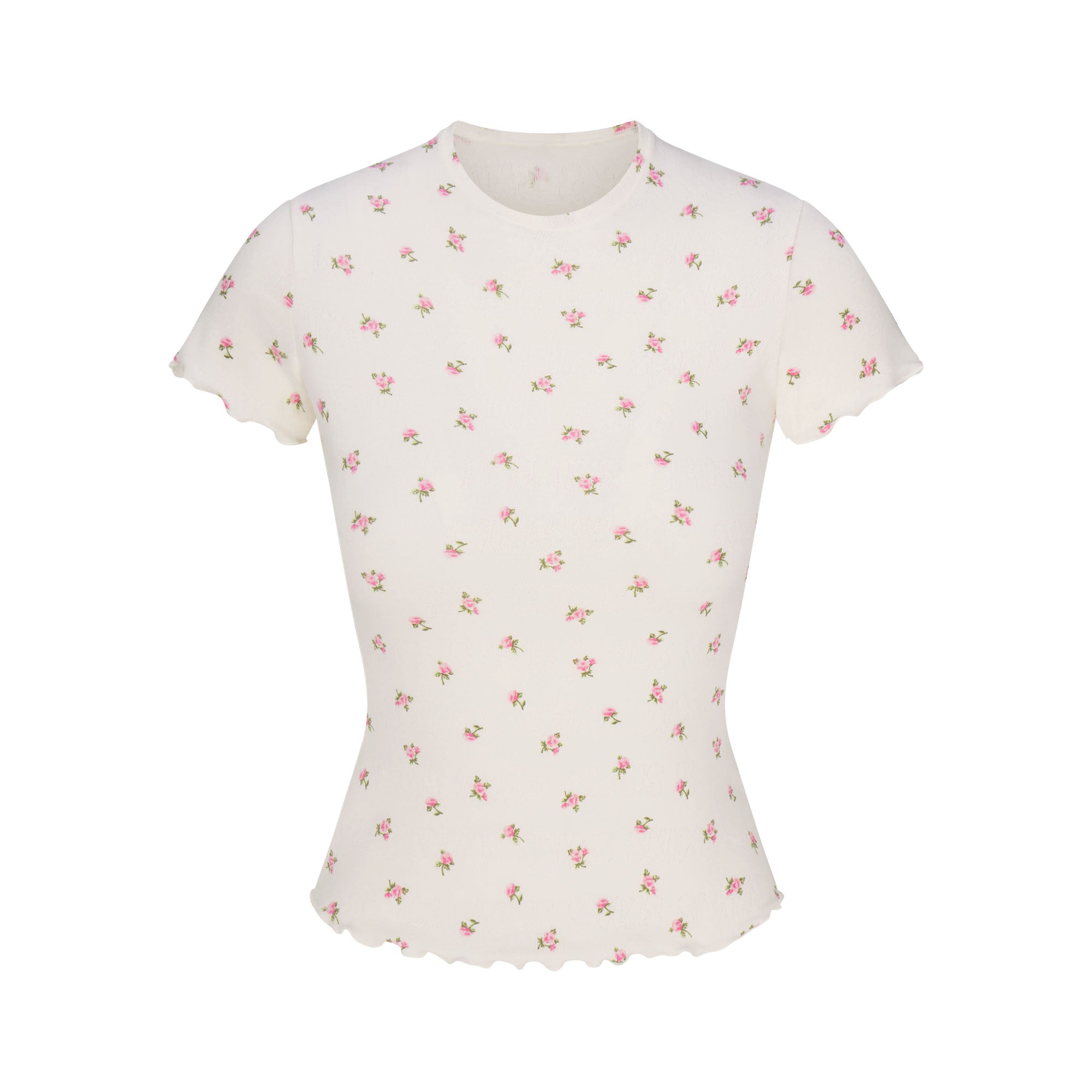 Skims + Logo Pointelle T-Shirt