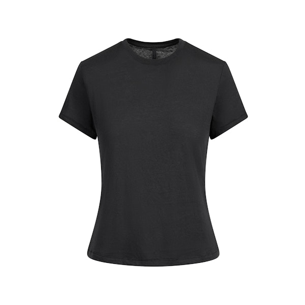 SHEER COTTON JERSEY T-SHIRT | SOOT FLAT ON A WHITE BACKGROUND | FLT